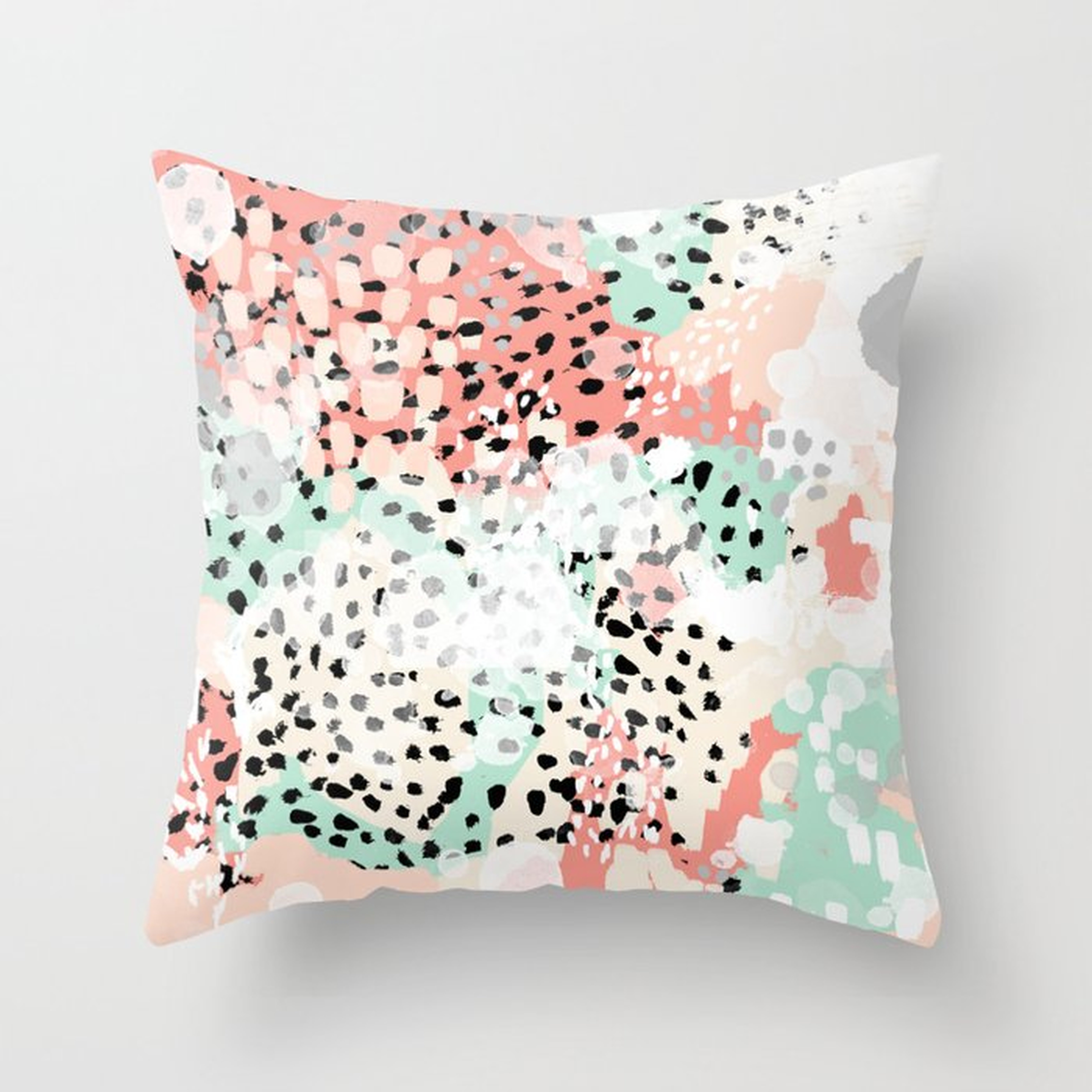 Phoebe - abstract painting minimal gender neutral trendy nursery decor home office art Throw Pillow - Society6