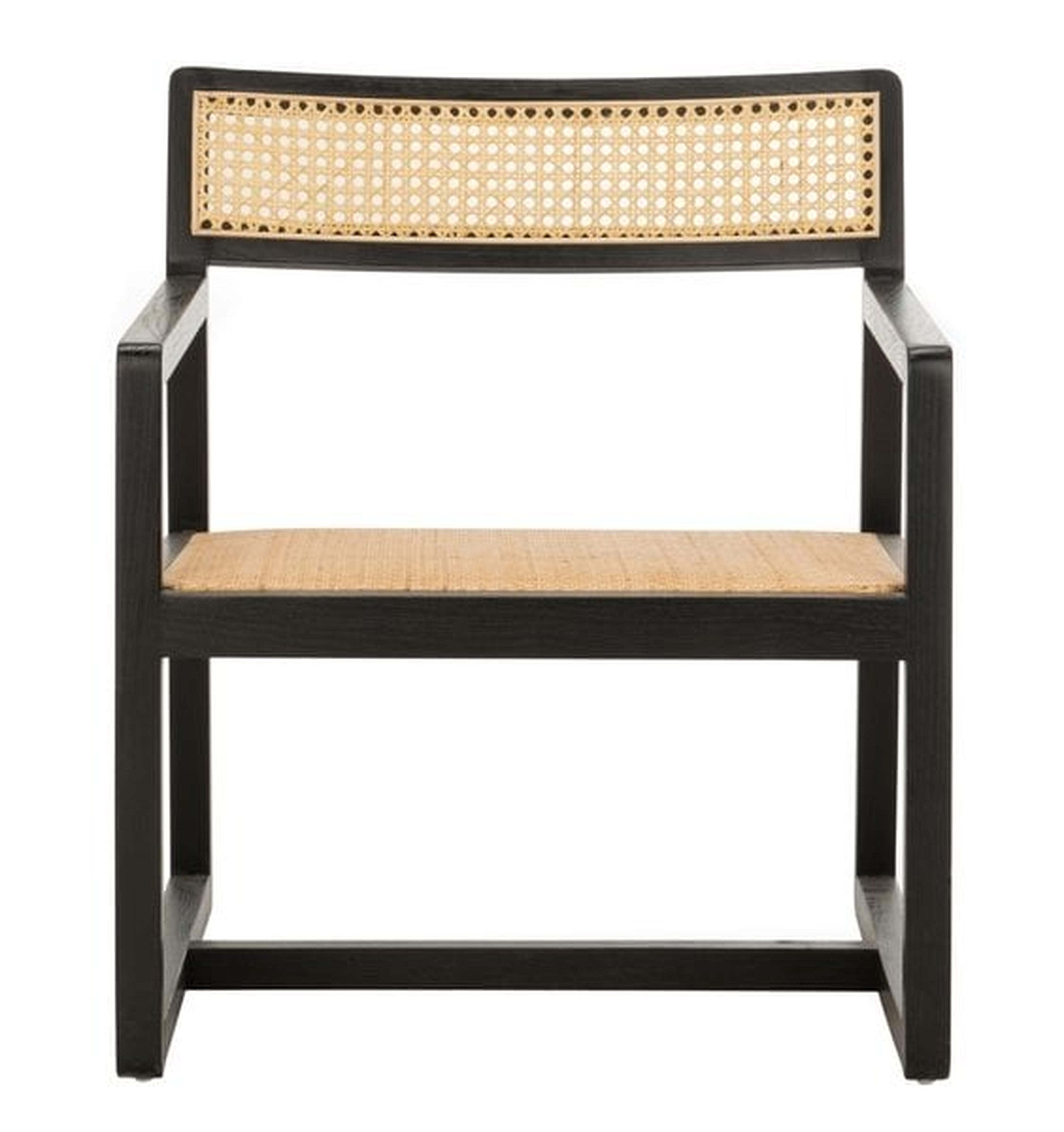 Lula Cane Accent Chair - Black / Natural - Safavieh - Safavieh