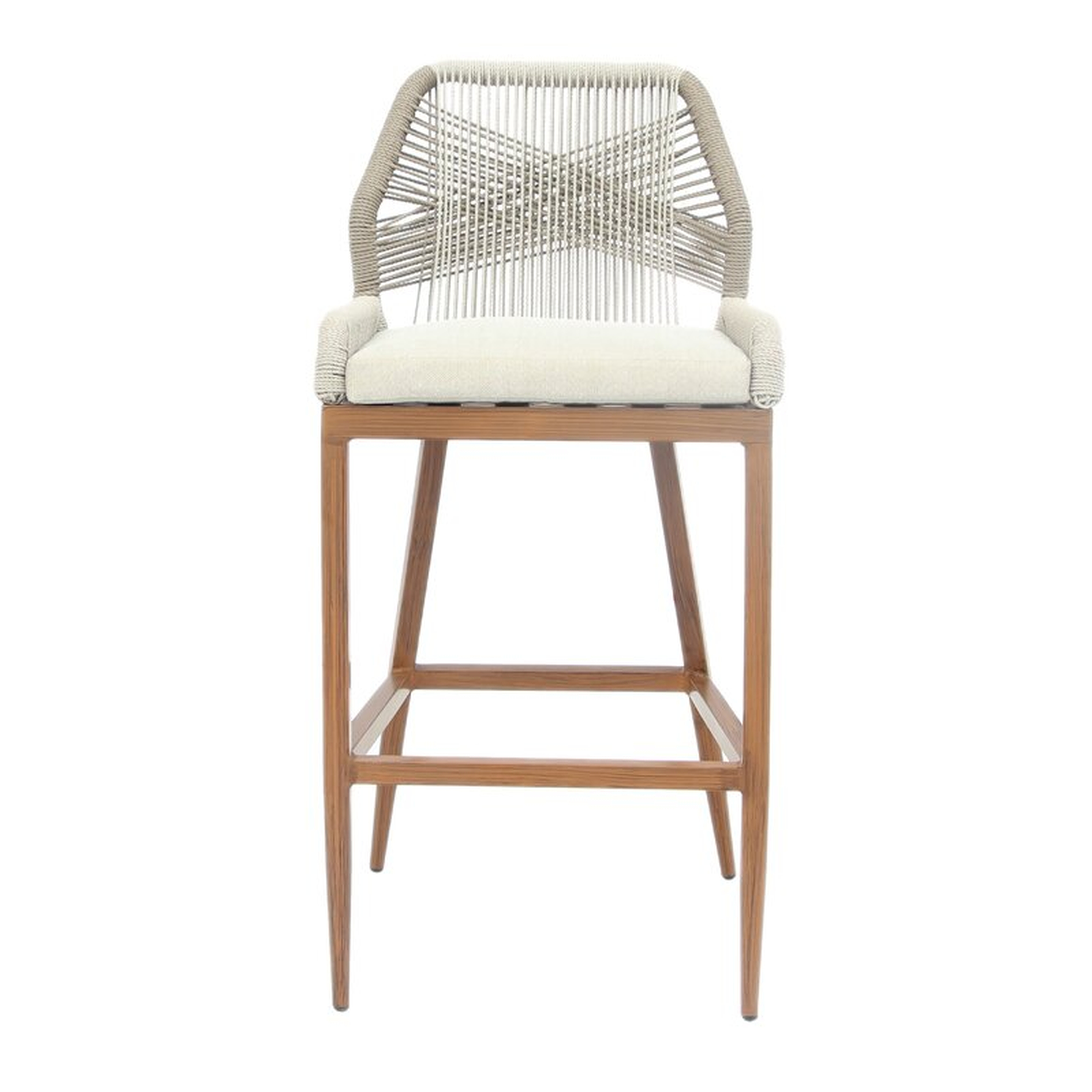 Bess Patio Counter Stool with Cushion Counter height 25" - Wayfair