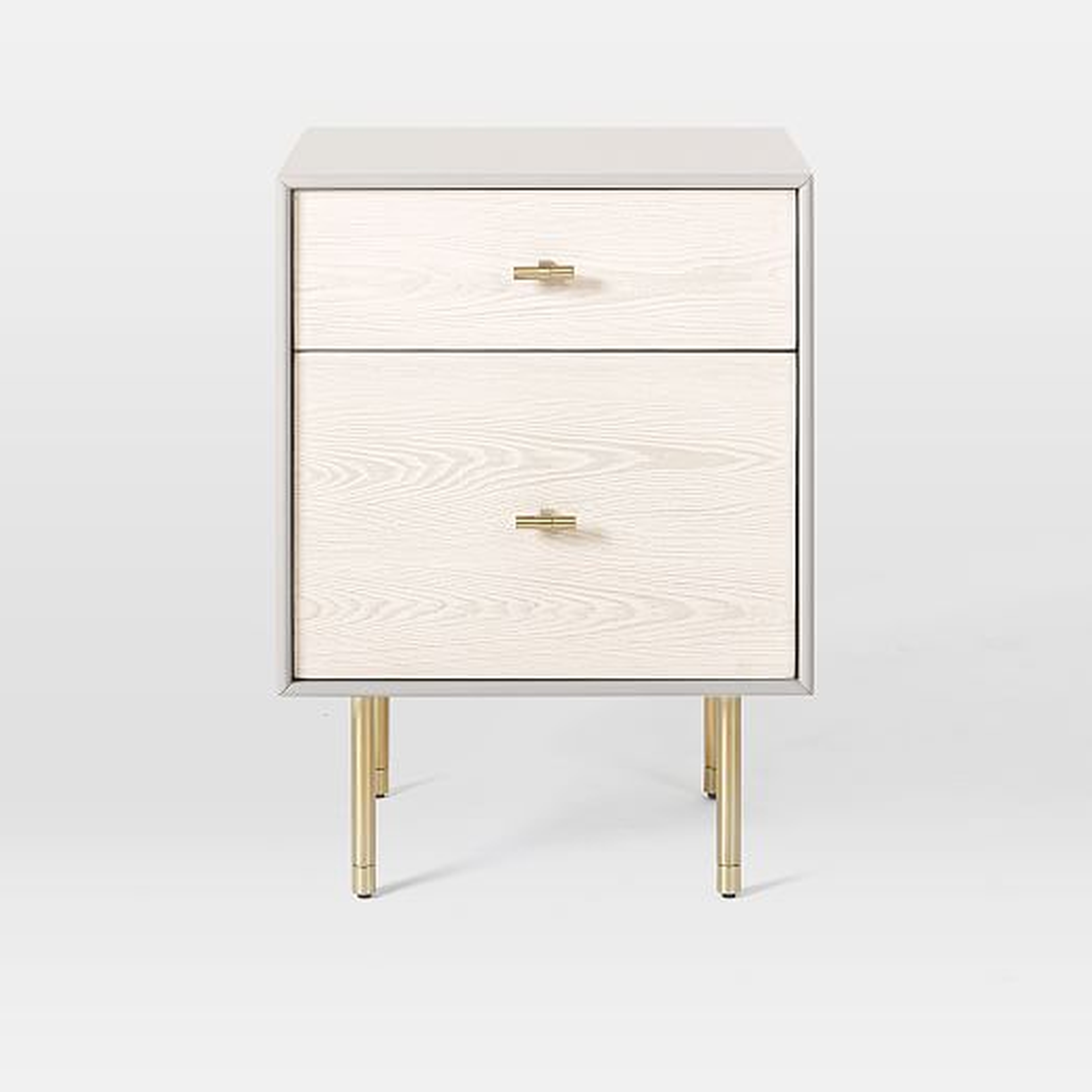 Modernist Wood + Lacquer Nightstand - Winter Wood, Individual - West Elm
