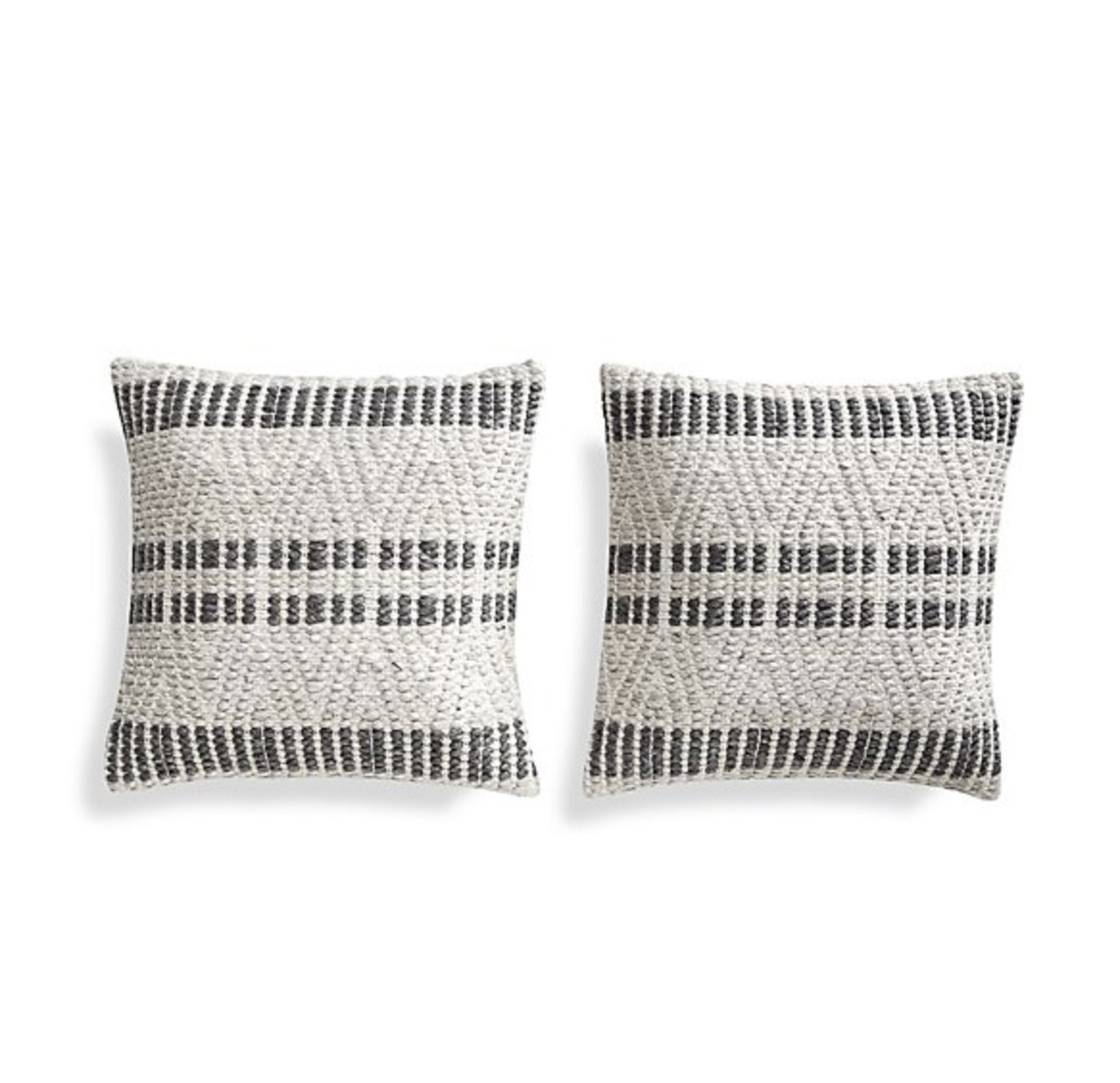 Elma Black Stripe Pillows 20", Set of 2 - Crate and Barrel