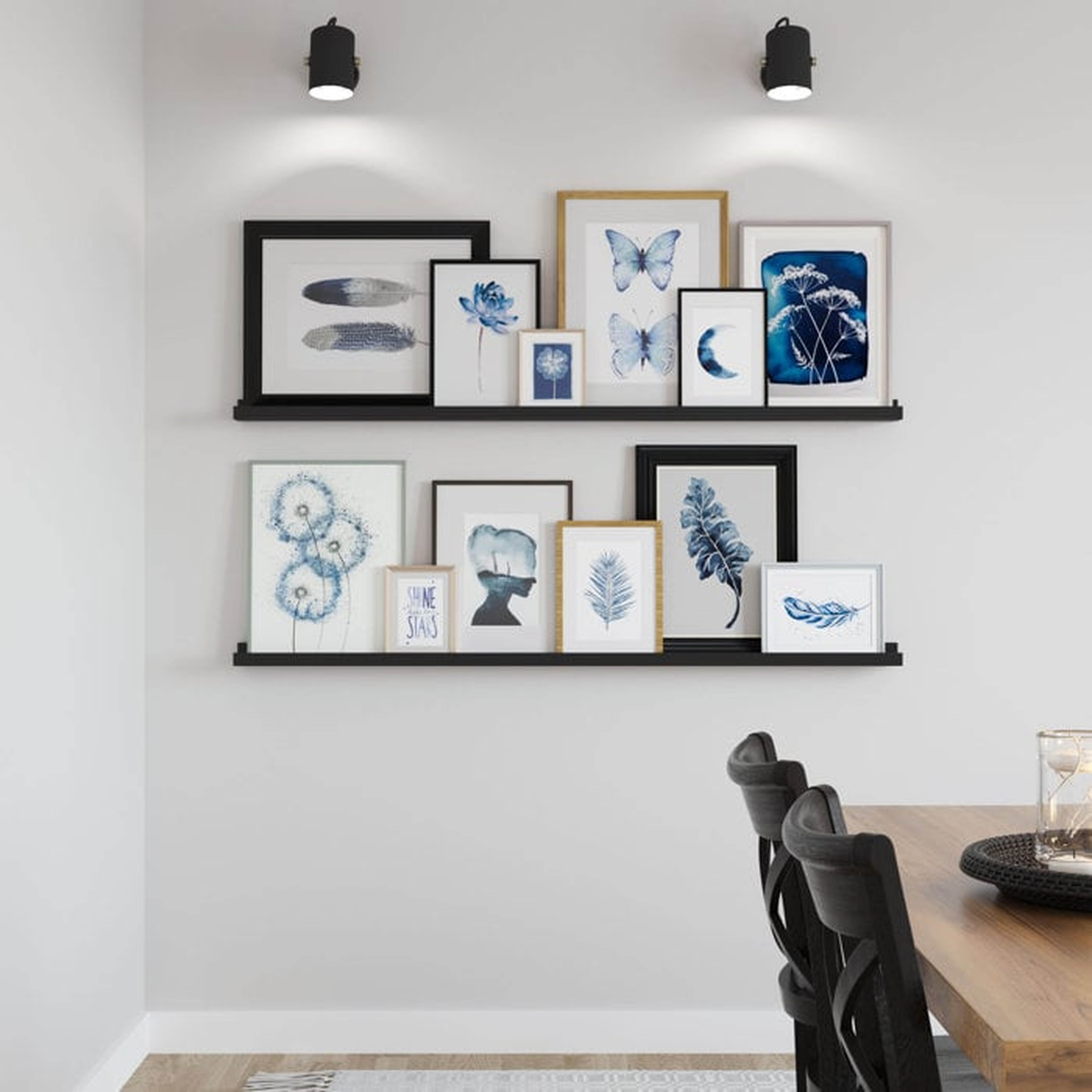Vishva 2 Piece Picture Ladge Wall Shelf (Set of 2) - Wayfair