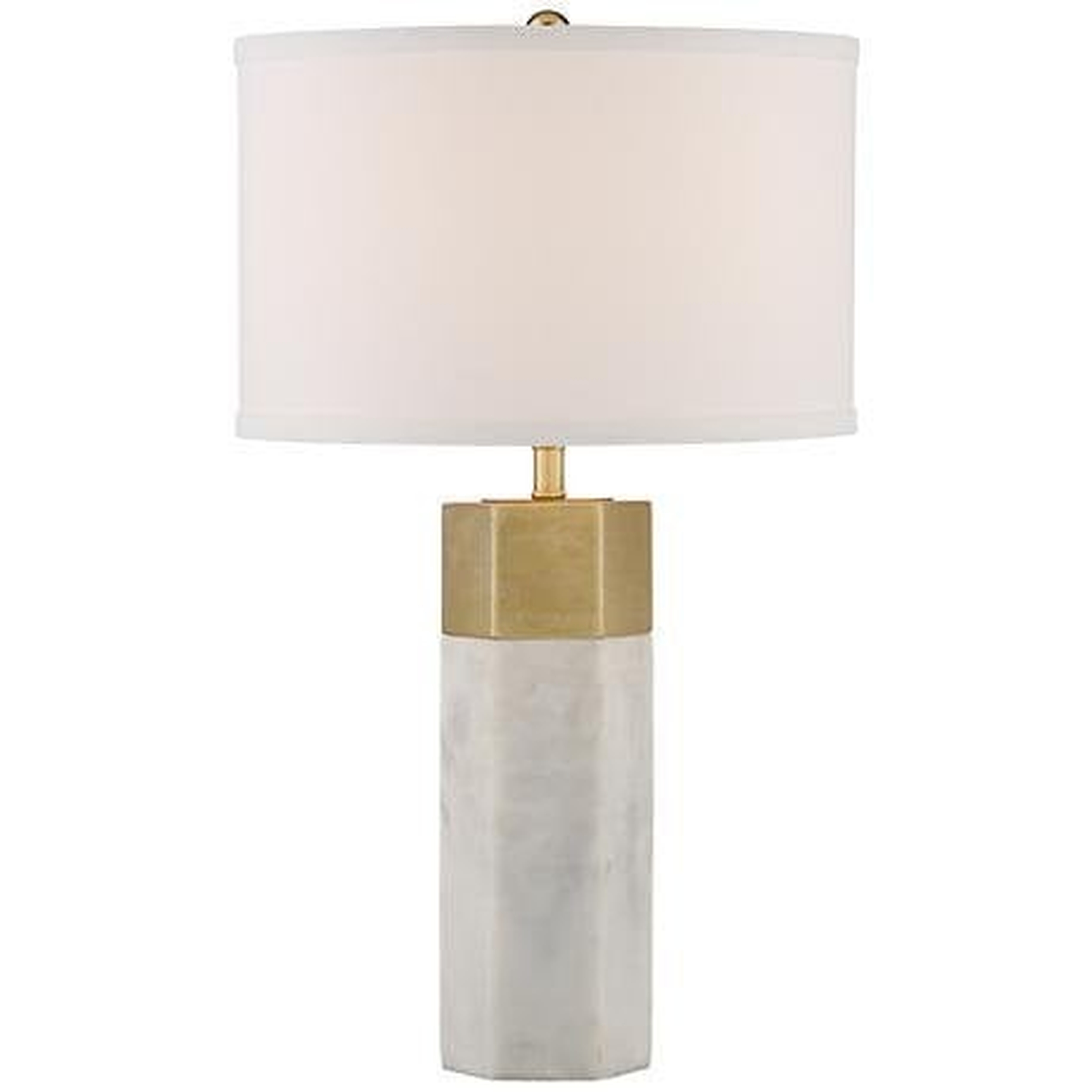 Possini Euro Leala 21" High Modern Gold and Faux Marble Table Lamp - Lamps Plus