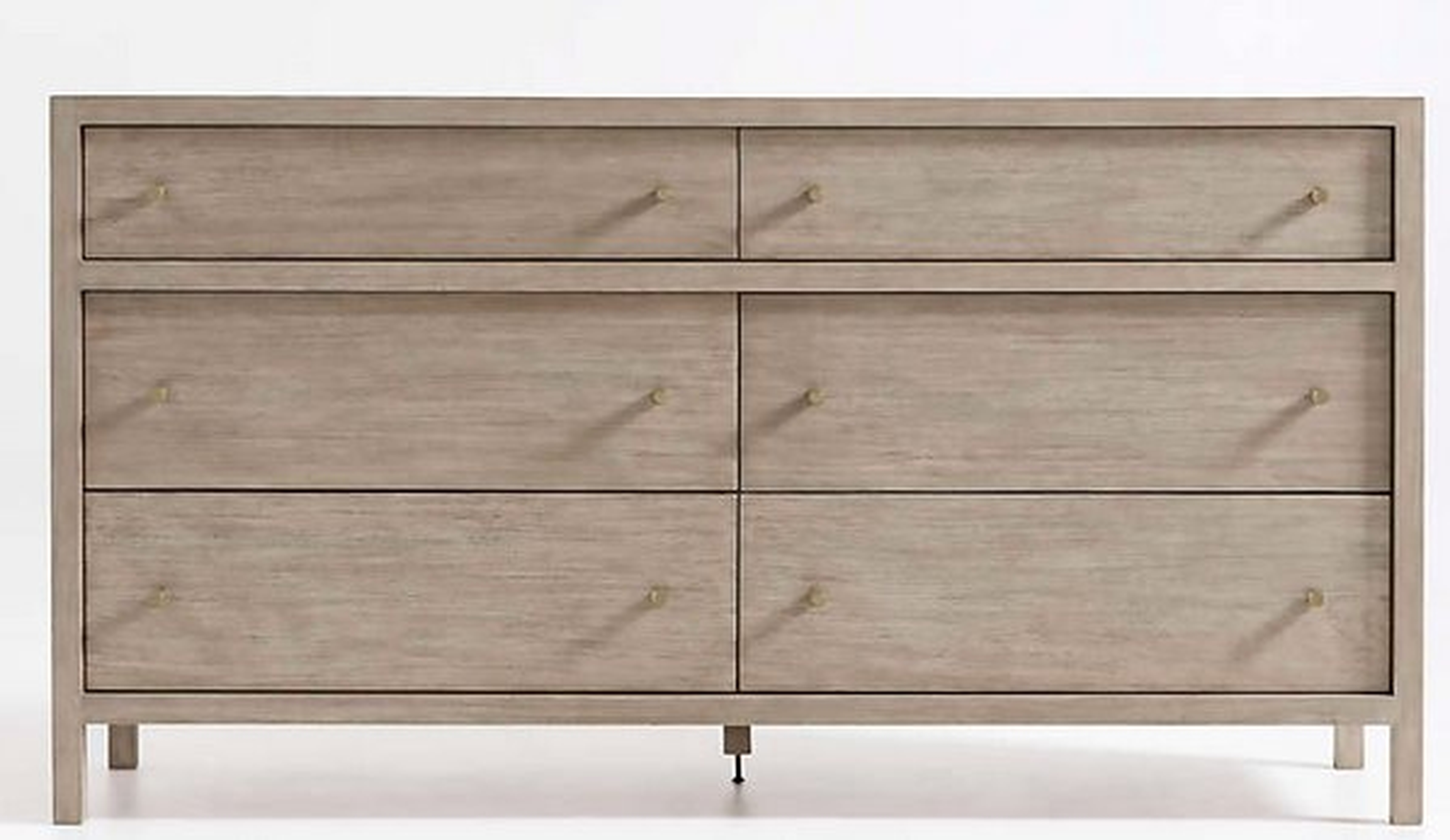 Keane Weathered Natural Wood 6-Drawer Dresser - Crate and Barrel