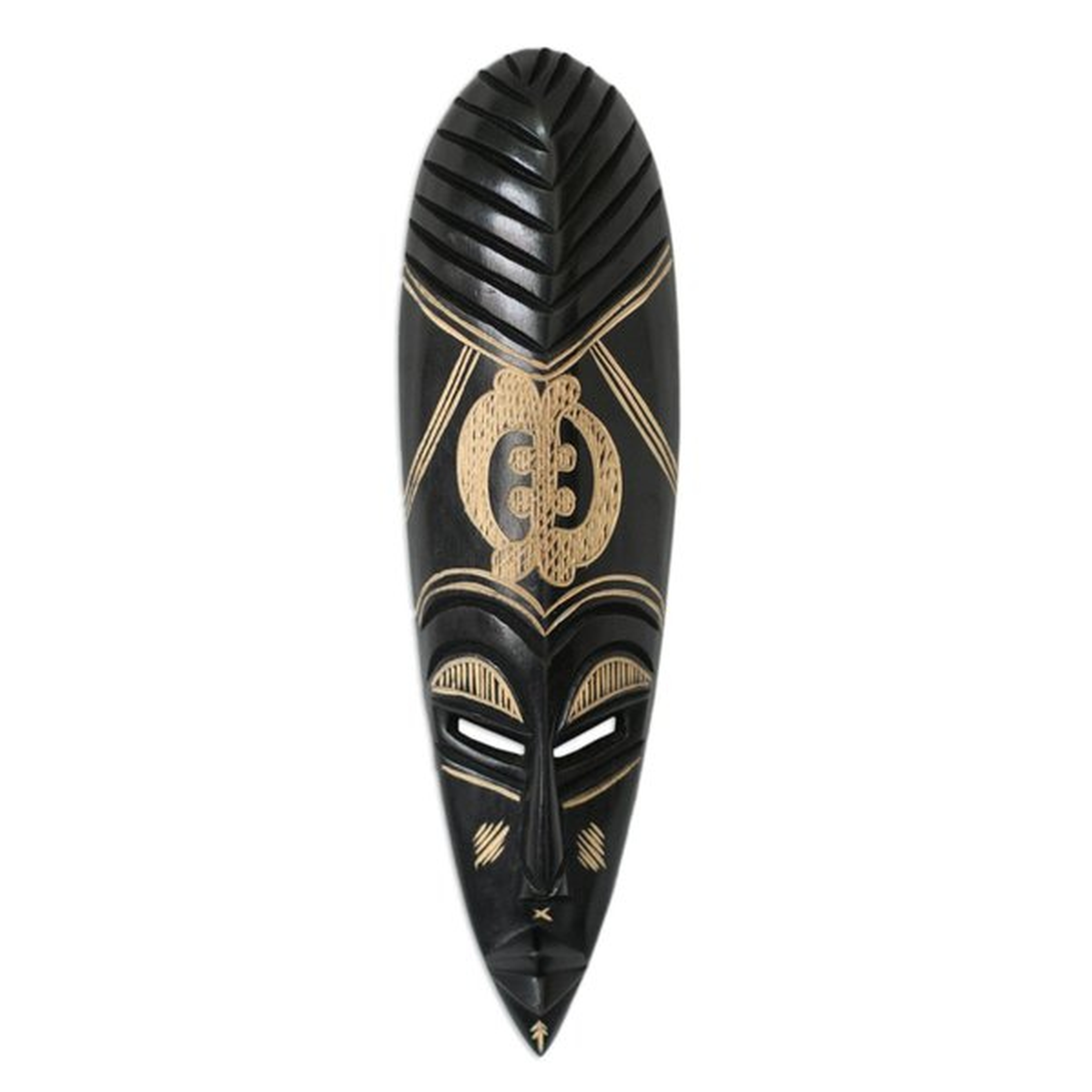 African Handcraffted God Is My Guide Wood Mask Wall Décor - Wayfair