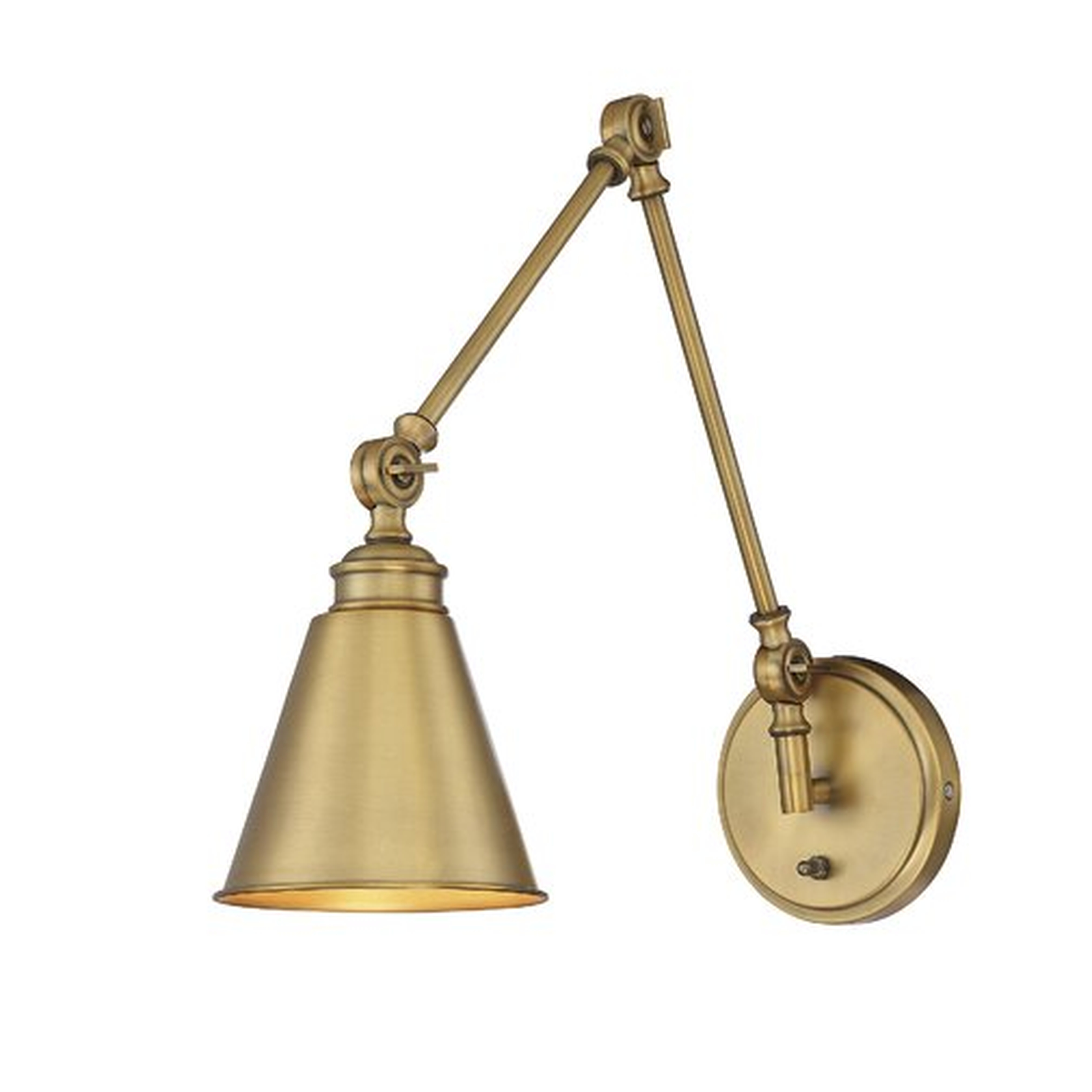 Waucoba 1-Light Swing Arm Lamp, Warm Brass - Wayfair