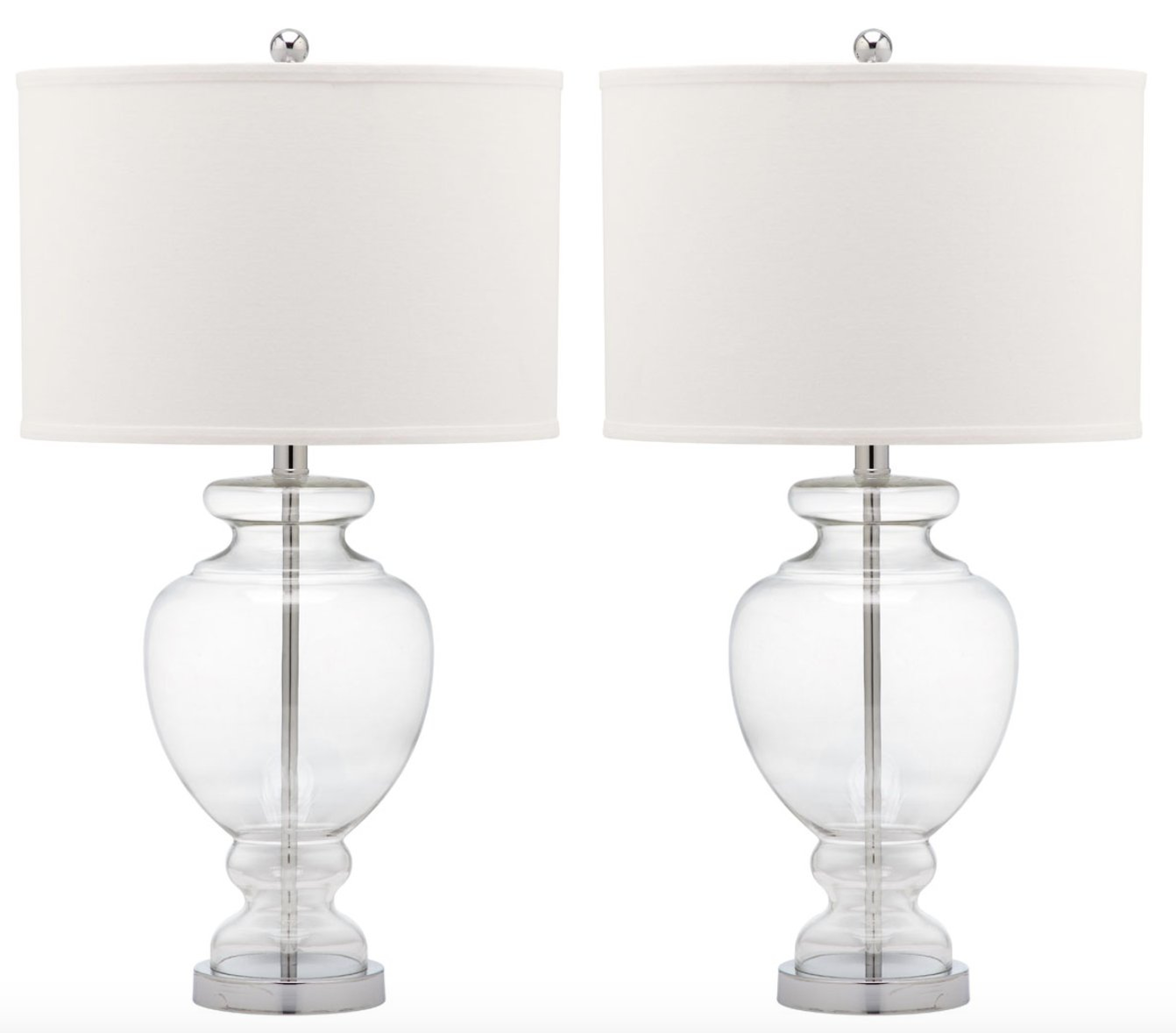 Clear Glass Vase Table Lamps, Set of 2 - Arlo Home