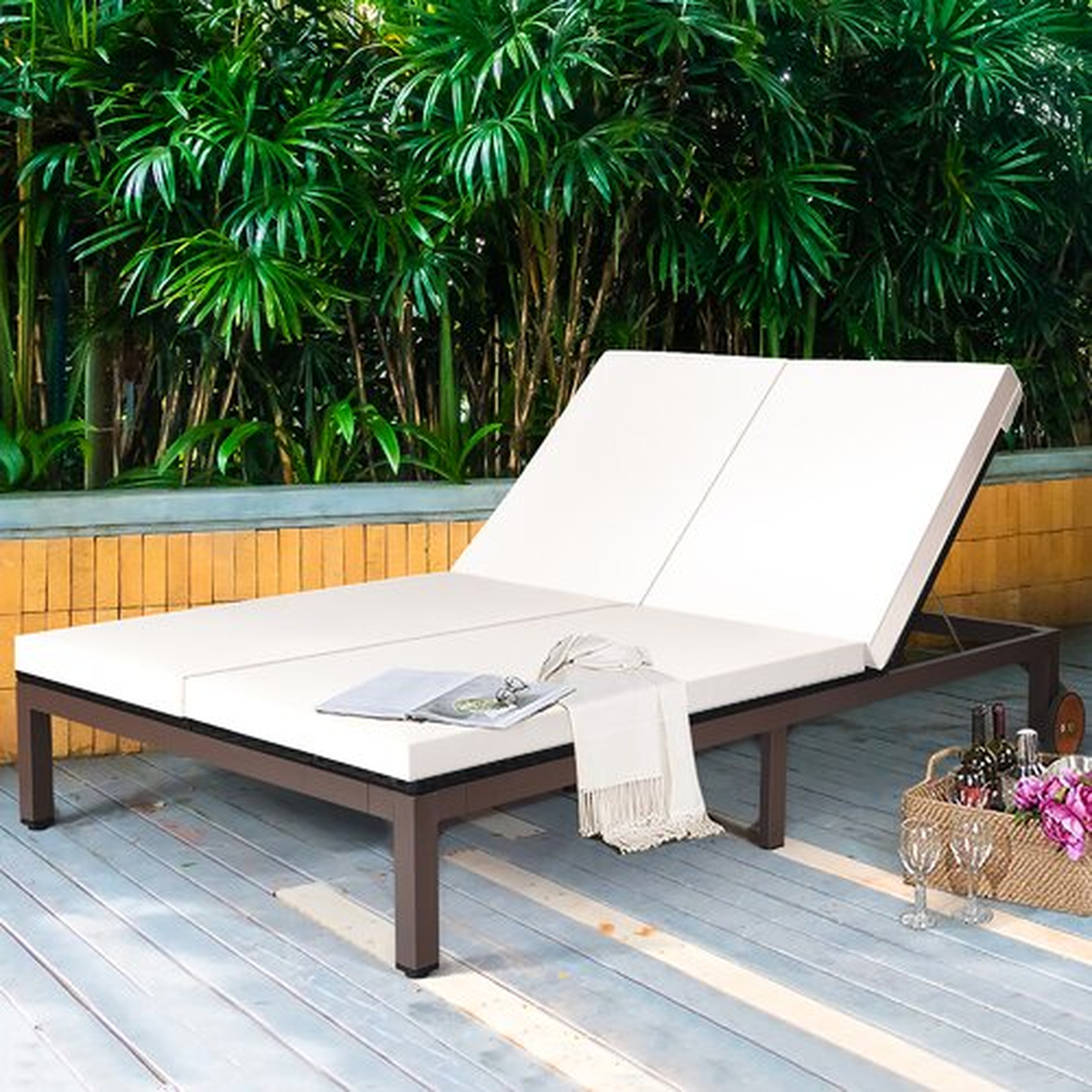Dettle Double Reclining Chaise Lounge with Cushion - Wayfair