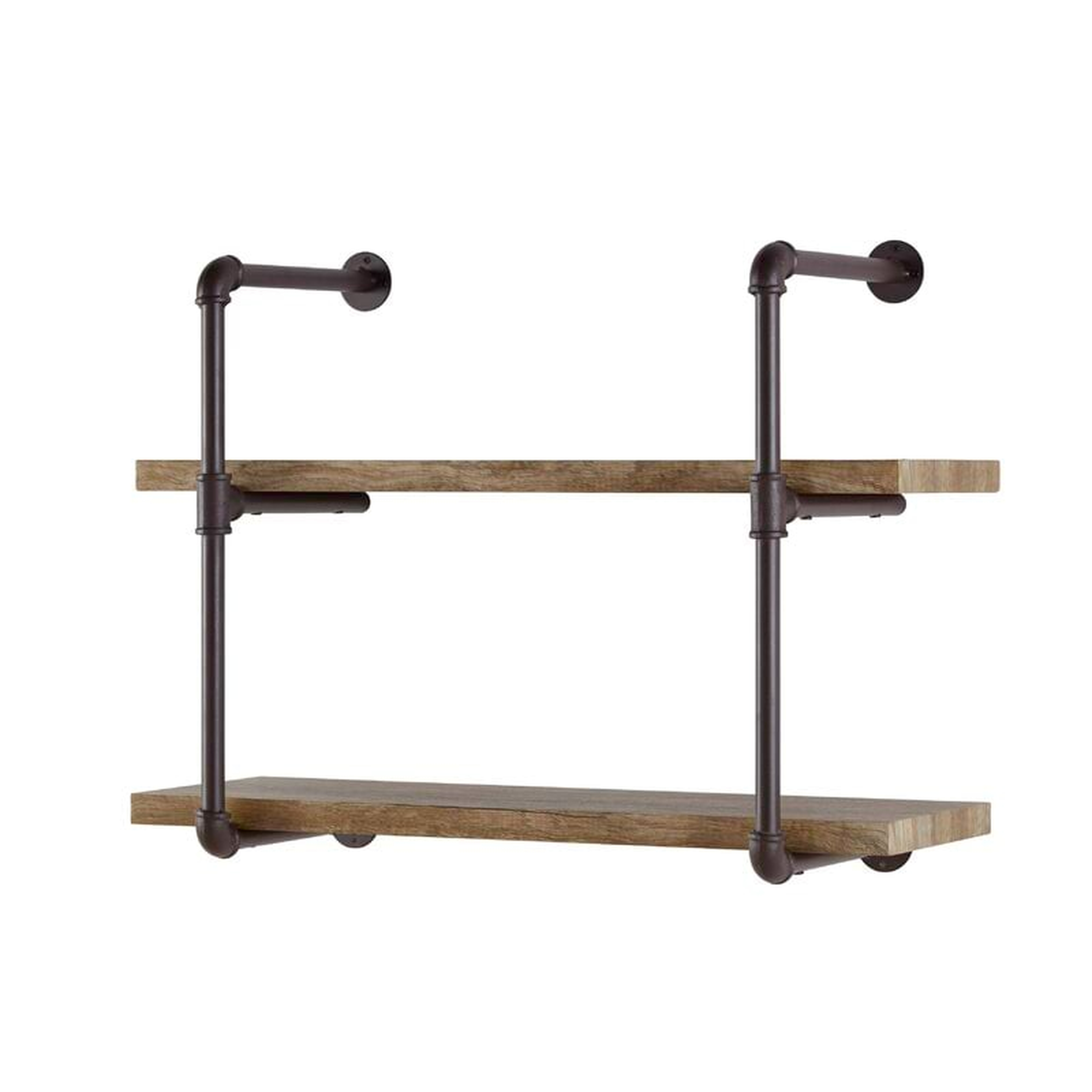 Klemm 2 Industrial Pipe Wall Shelf - Wayfair