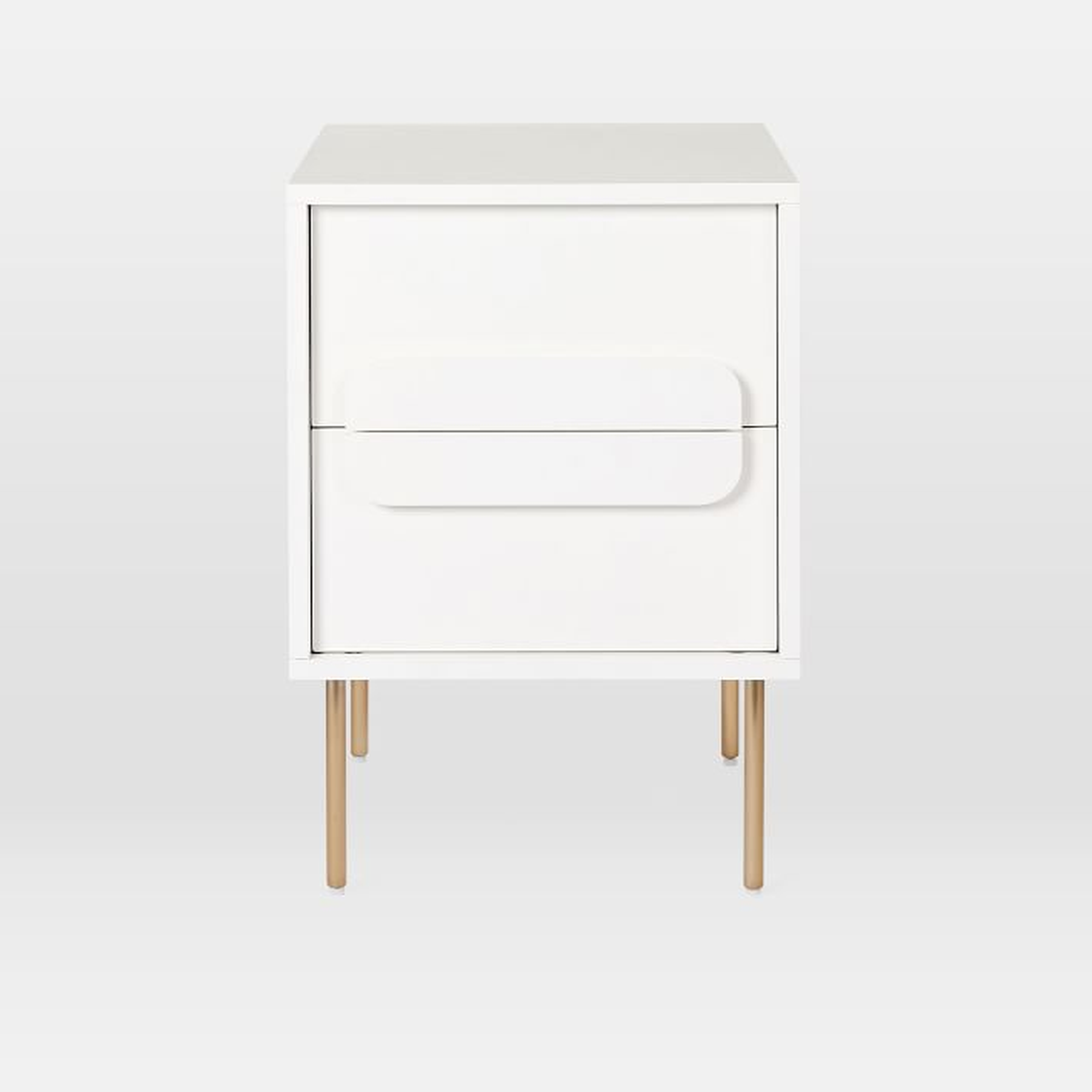 Gemini Nightstand, White Lacquer, Set of 2 - West Elm