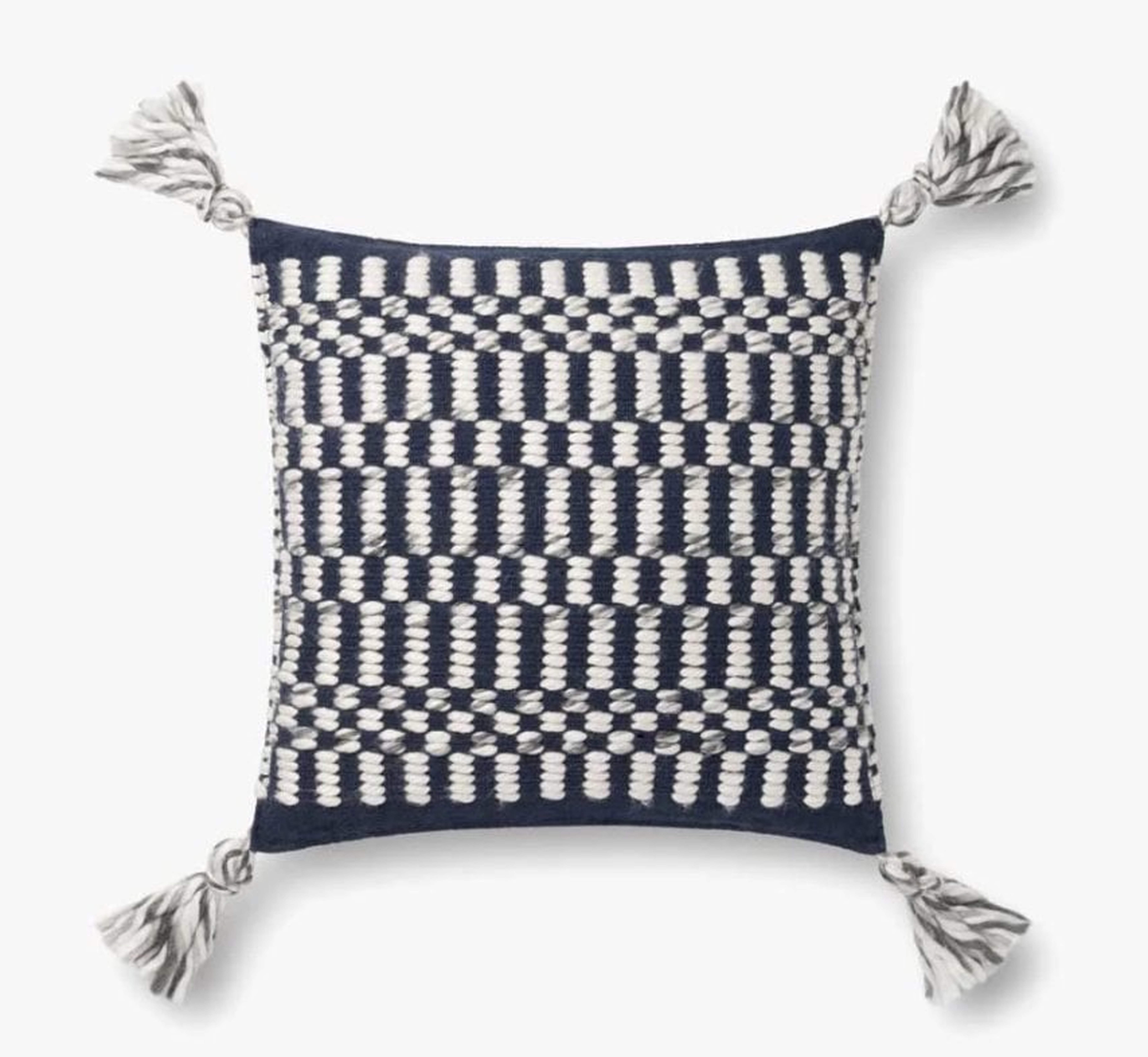 P0827 NAVY / IVORY, cover only - Loloi Rugs