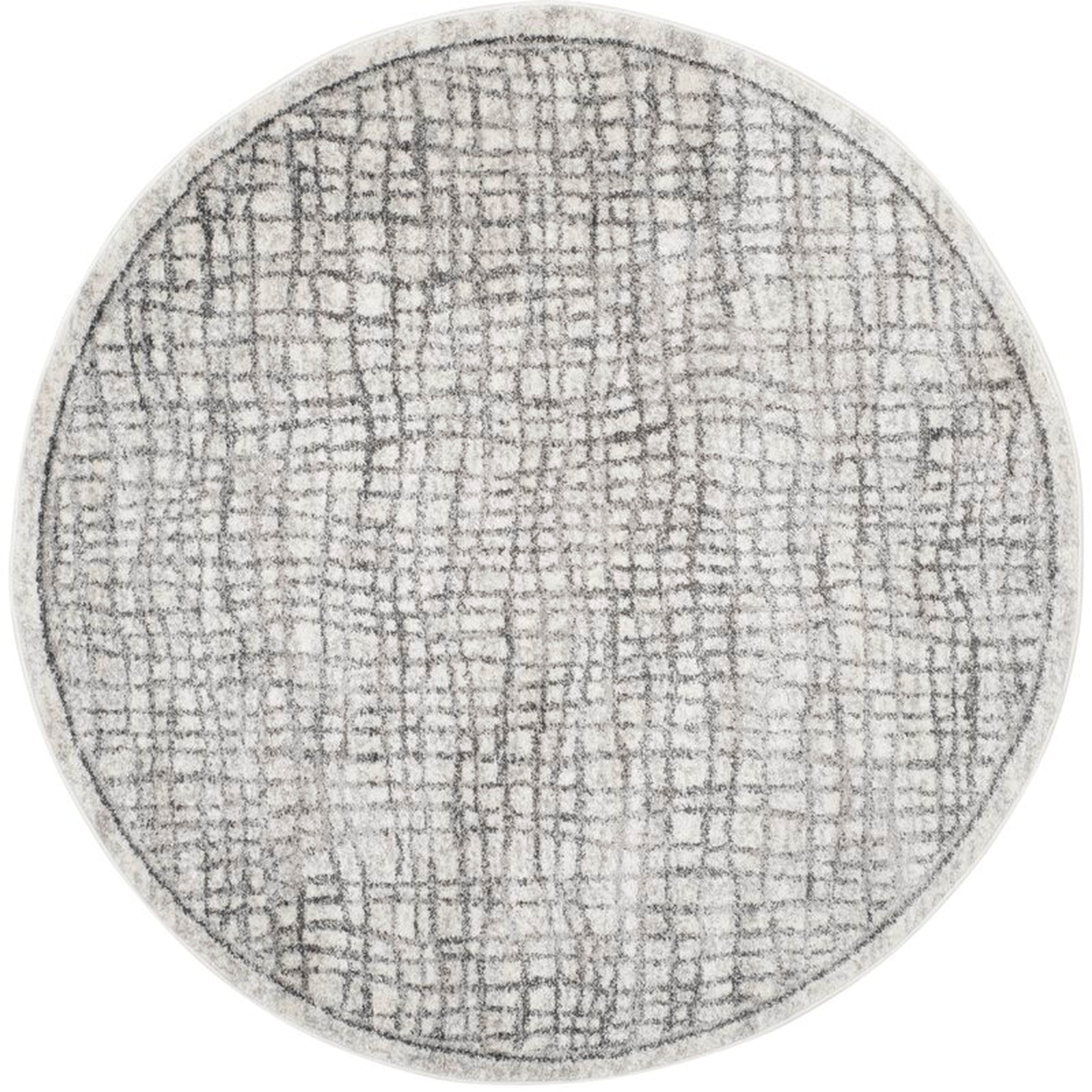 Connie Geometric Silver/Ivory Area Rug - AllModern