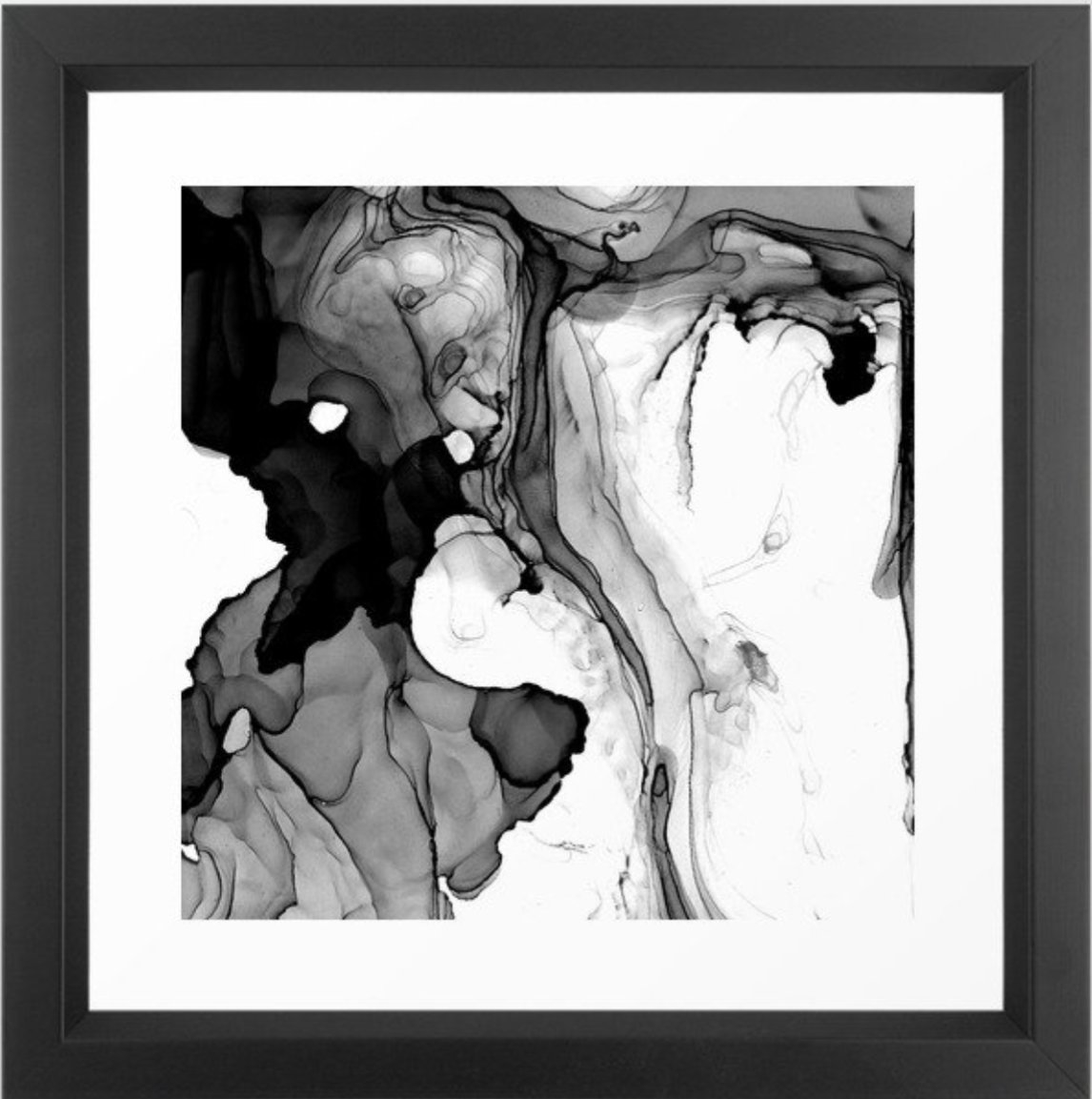 Soft Black Marble Framed Art Print - Society6