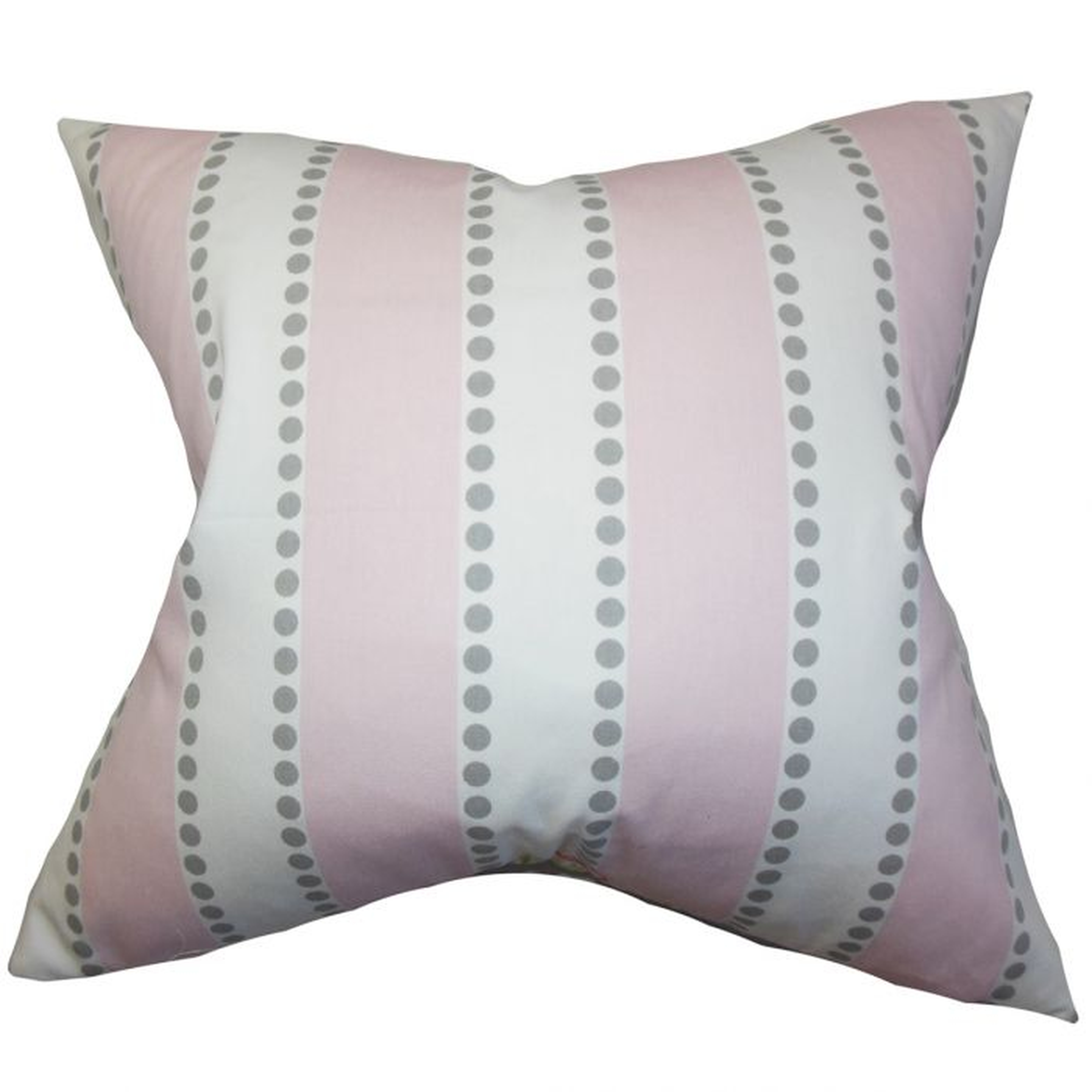 Odienne Stripes Pillow Pink-  20" x 20"- down pillow insert - Linen & Seam