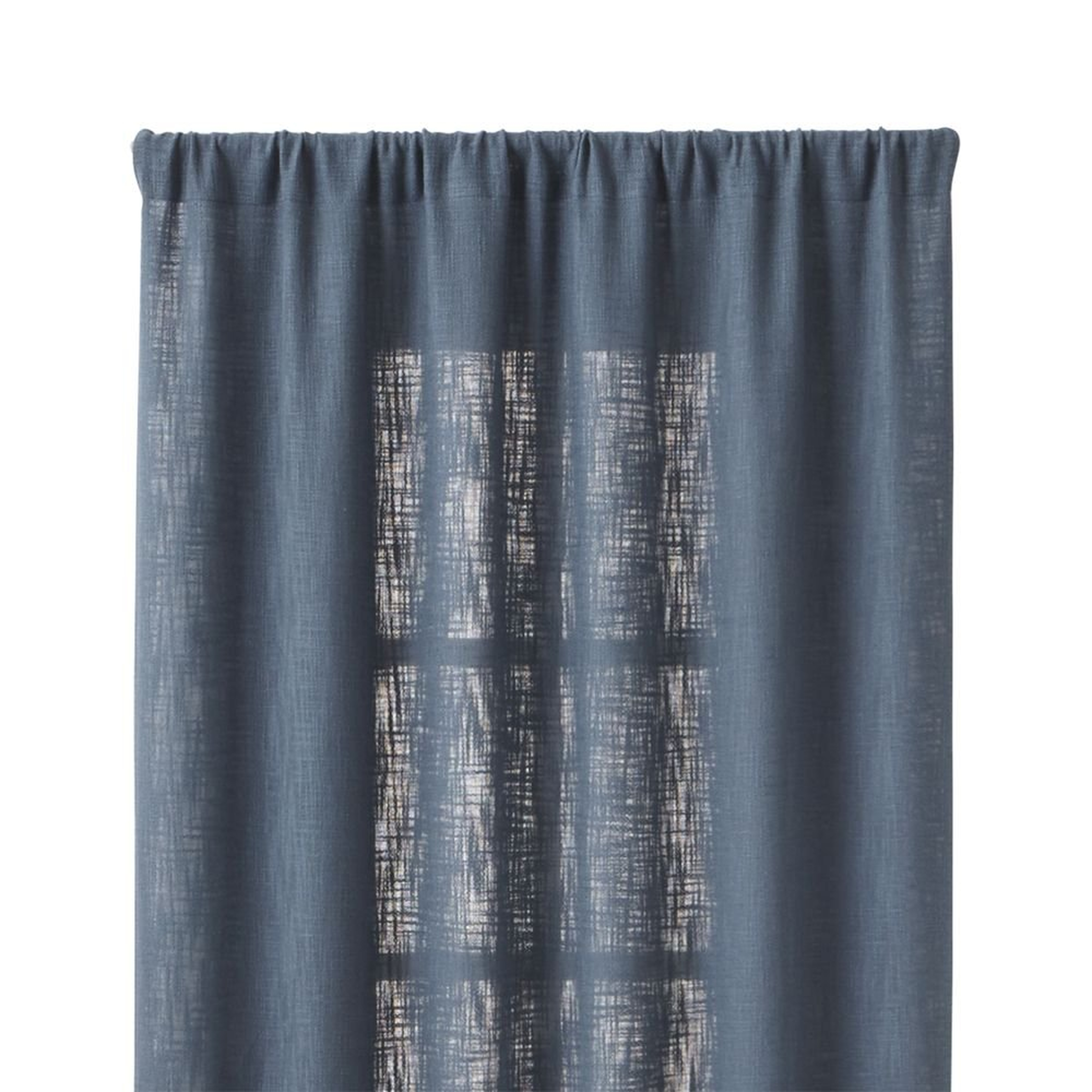 Lindstrom Blue 48"x96" Curtain Panel - Crate and Barrel
