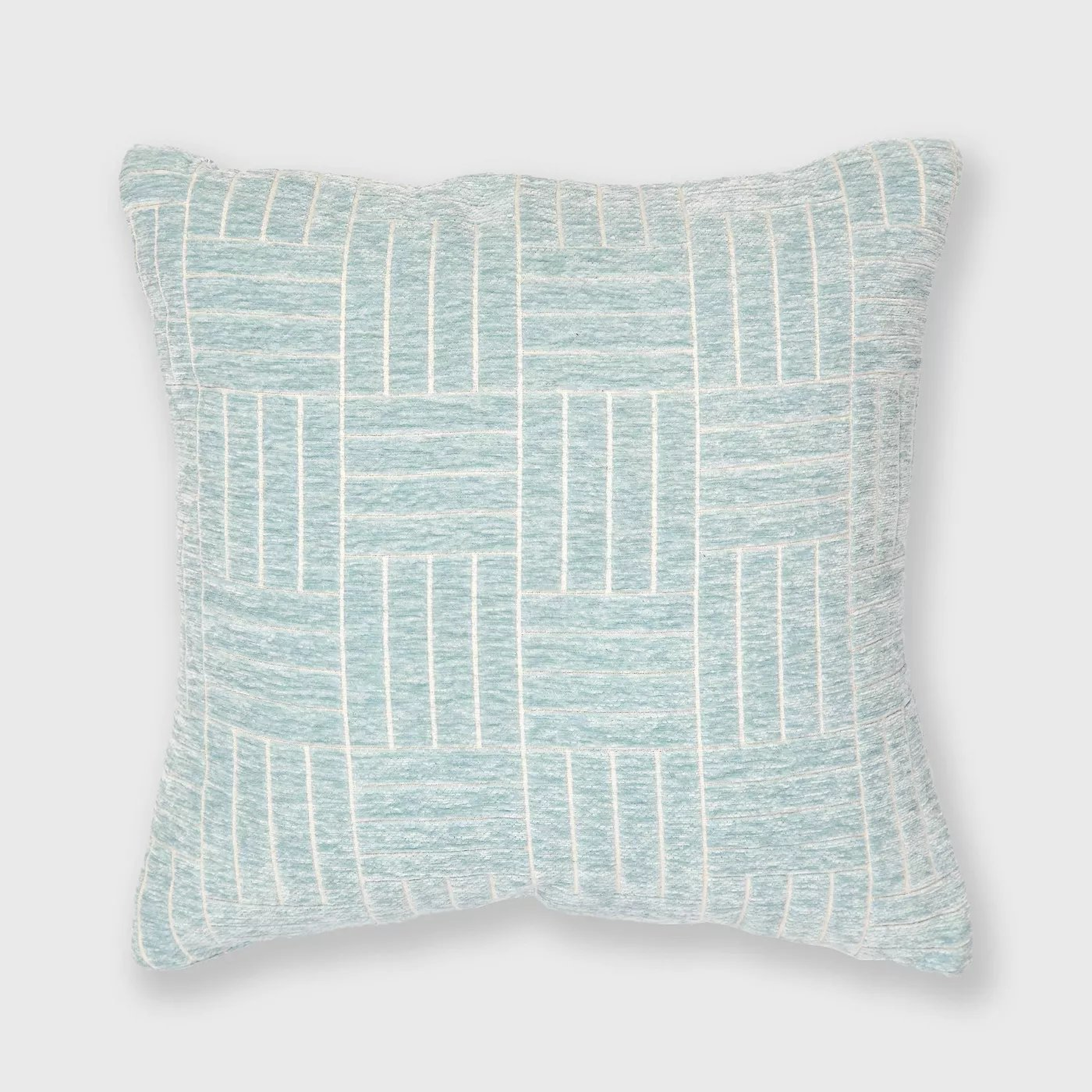 Staggered Striped Chenille Woven Jacquard Throw Pillow - freshmint - Wayfair