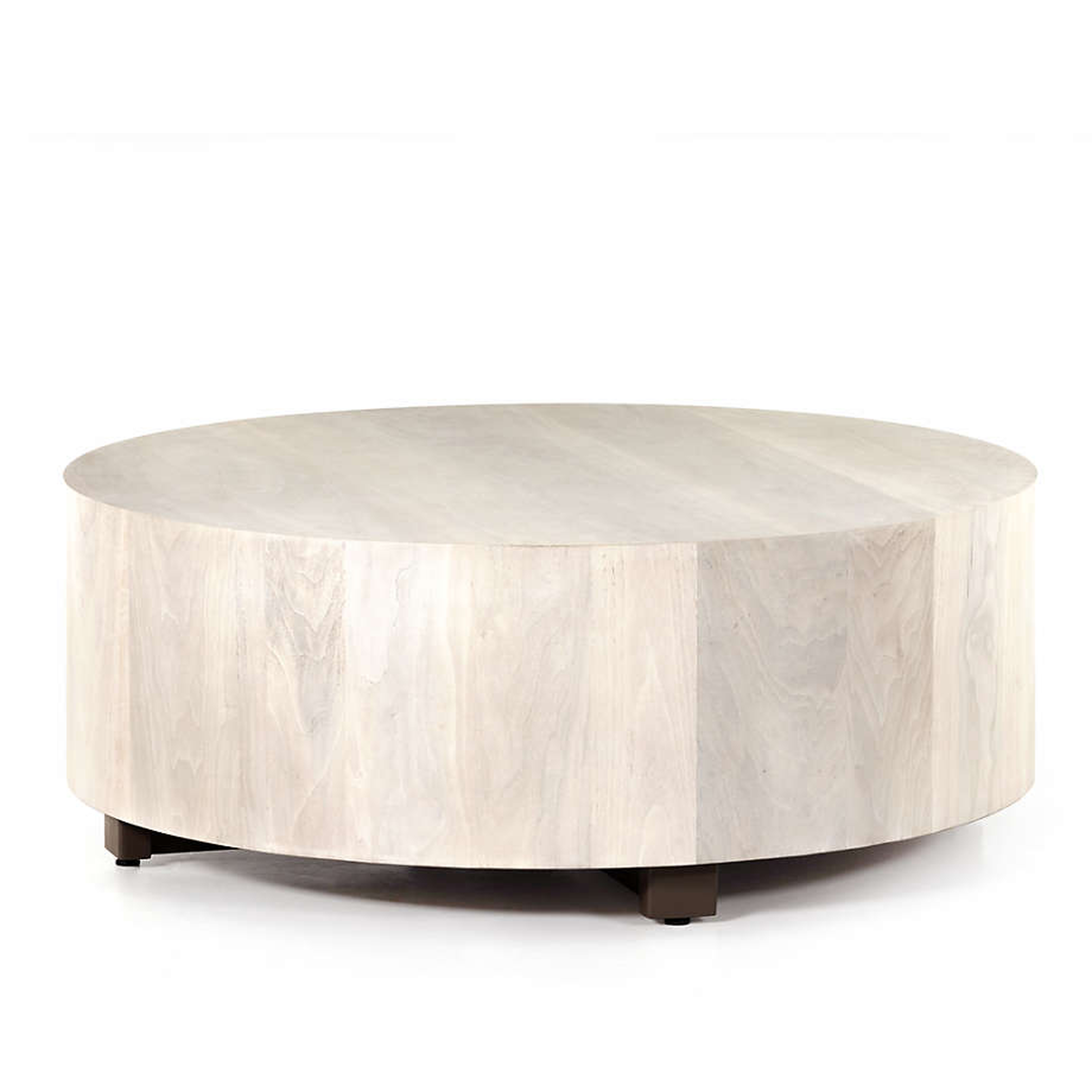 Dillon Ashen Walnut Wood 40" Round Coffee Table - Crate and Barrel