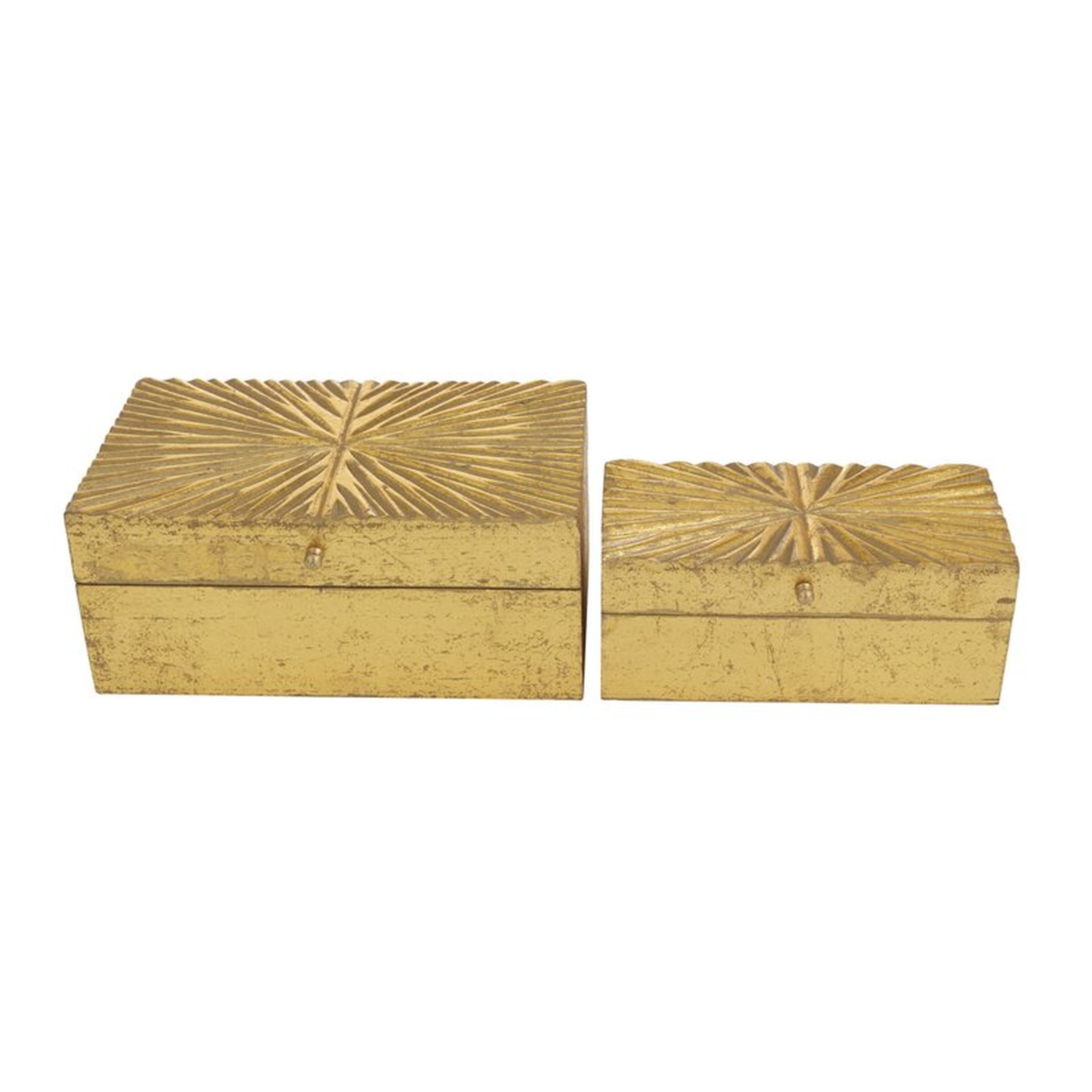 Wood 2 Piece Decorative Box Set - Wayfair