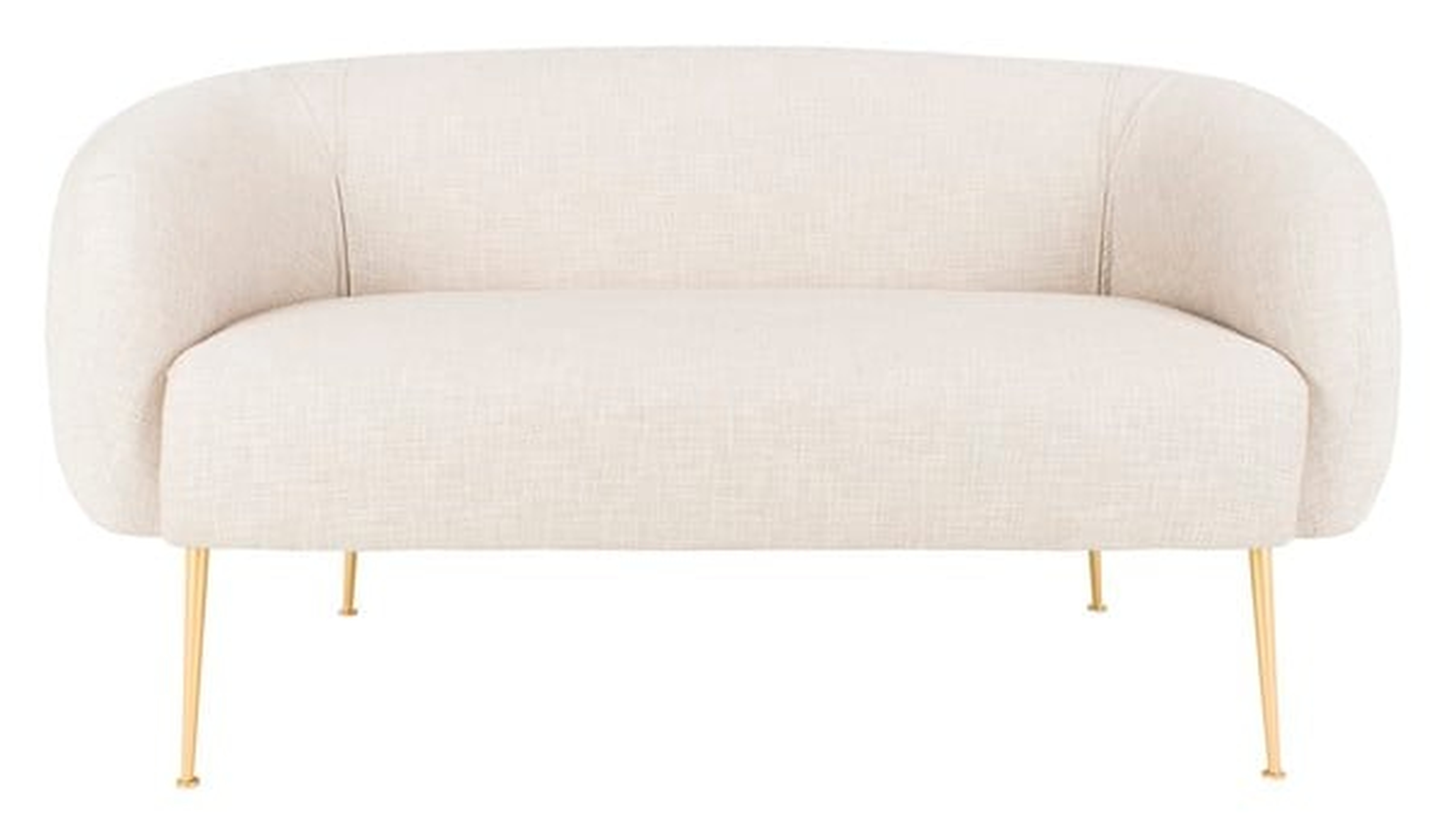 Alena Poly Blend Loveseat - Off White - Arlo Home - Arlo Home