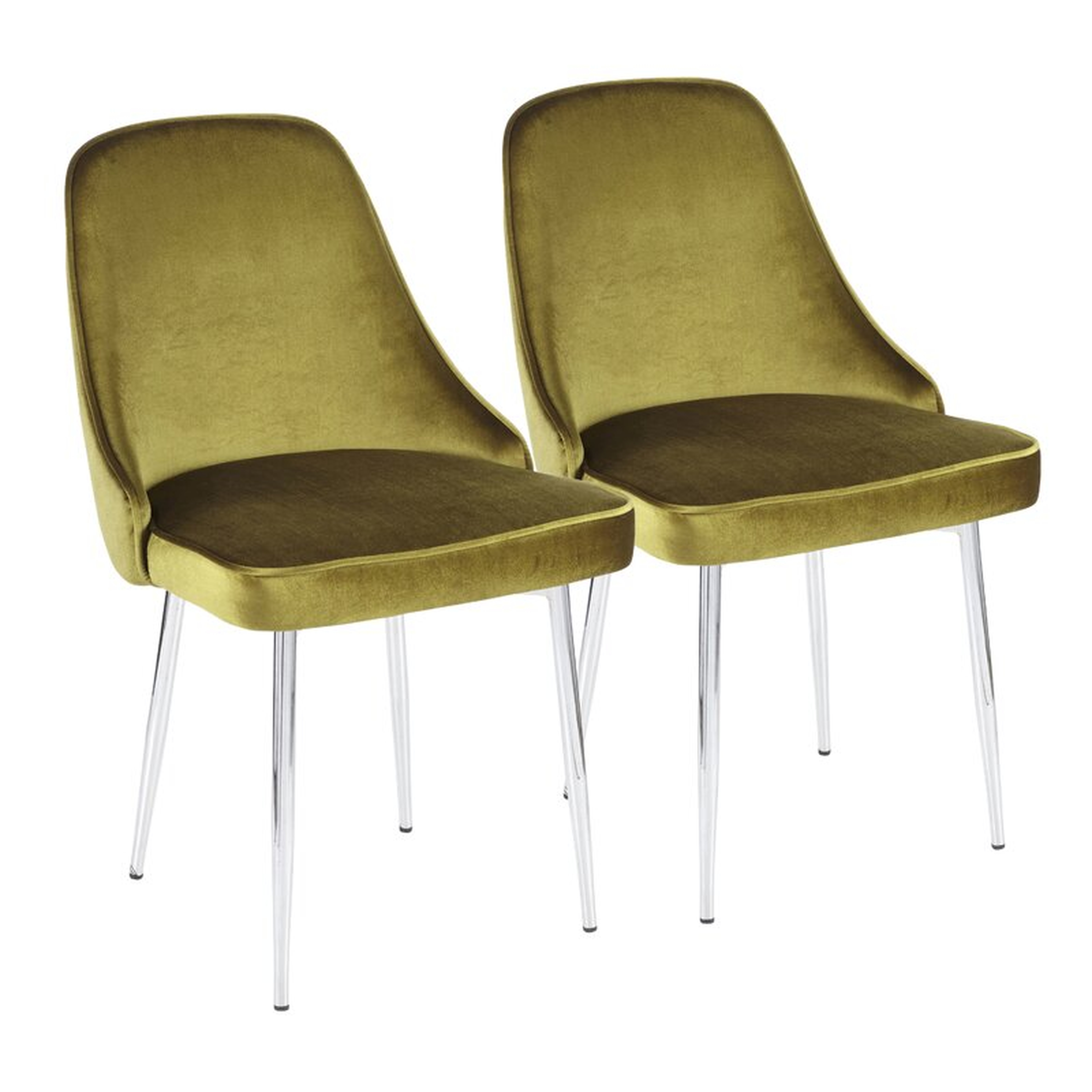 Elim Velvet Upholstered Dining Chair - Set of 2 - Wayfair