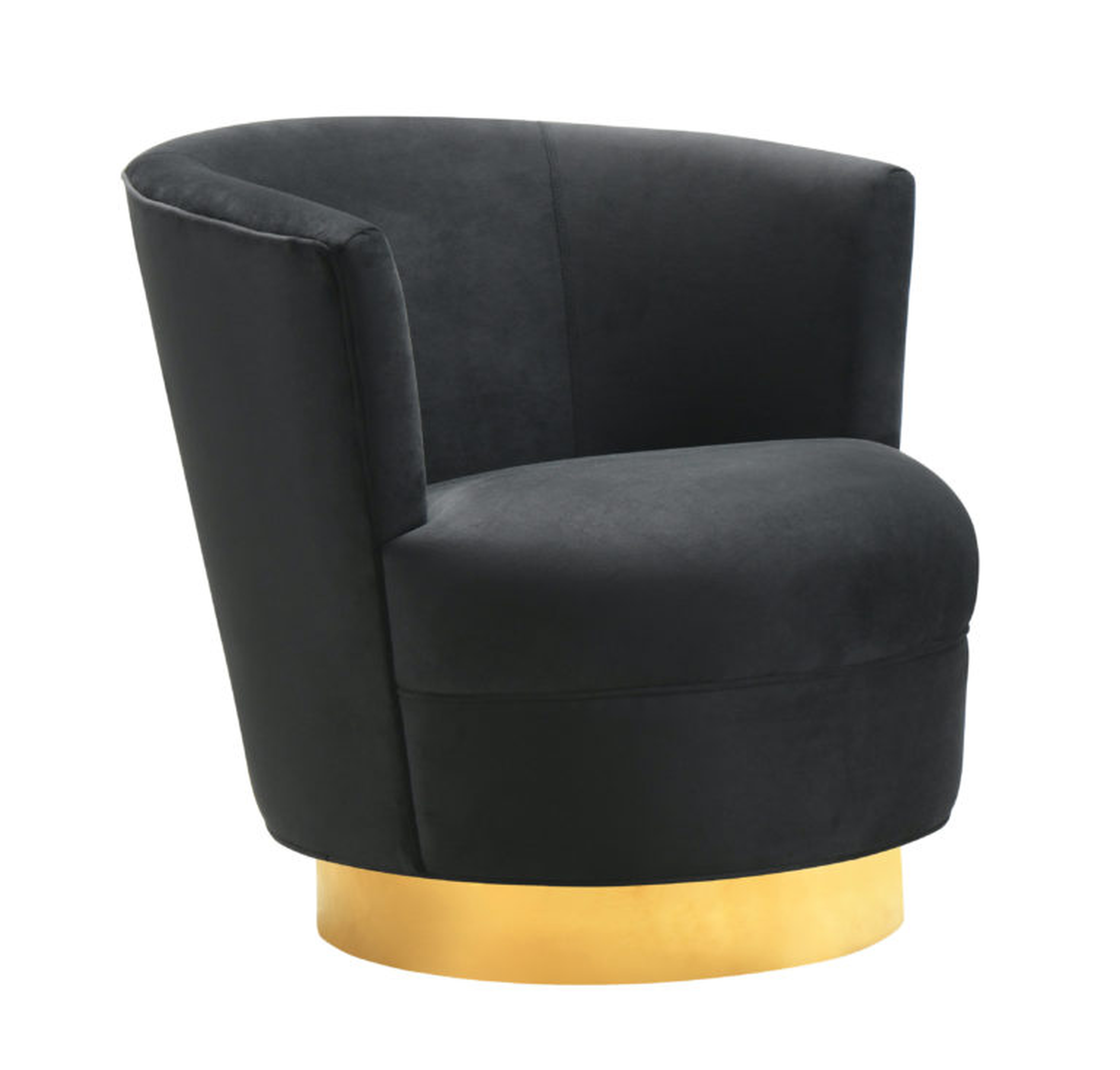 Raegan Black Swivel Chair - Maren Home