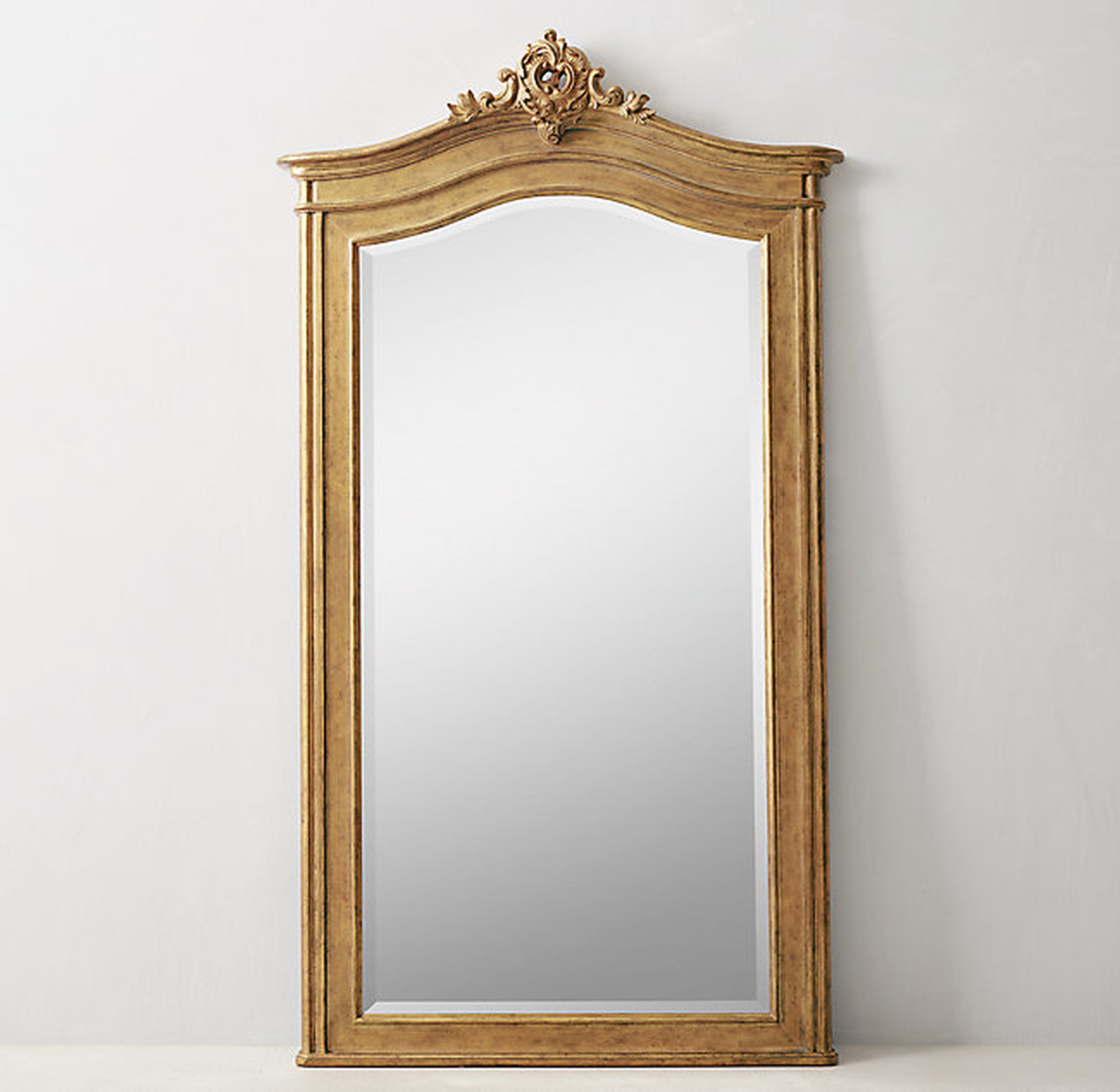 Carved Acanthus Leaner Mirror - Gilt - RH Teen