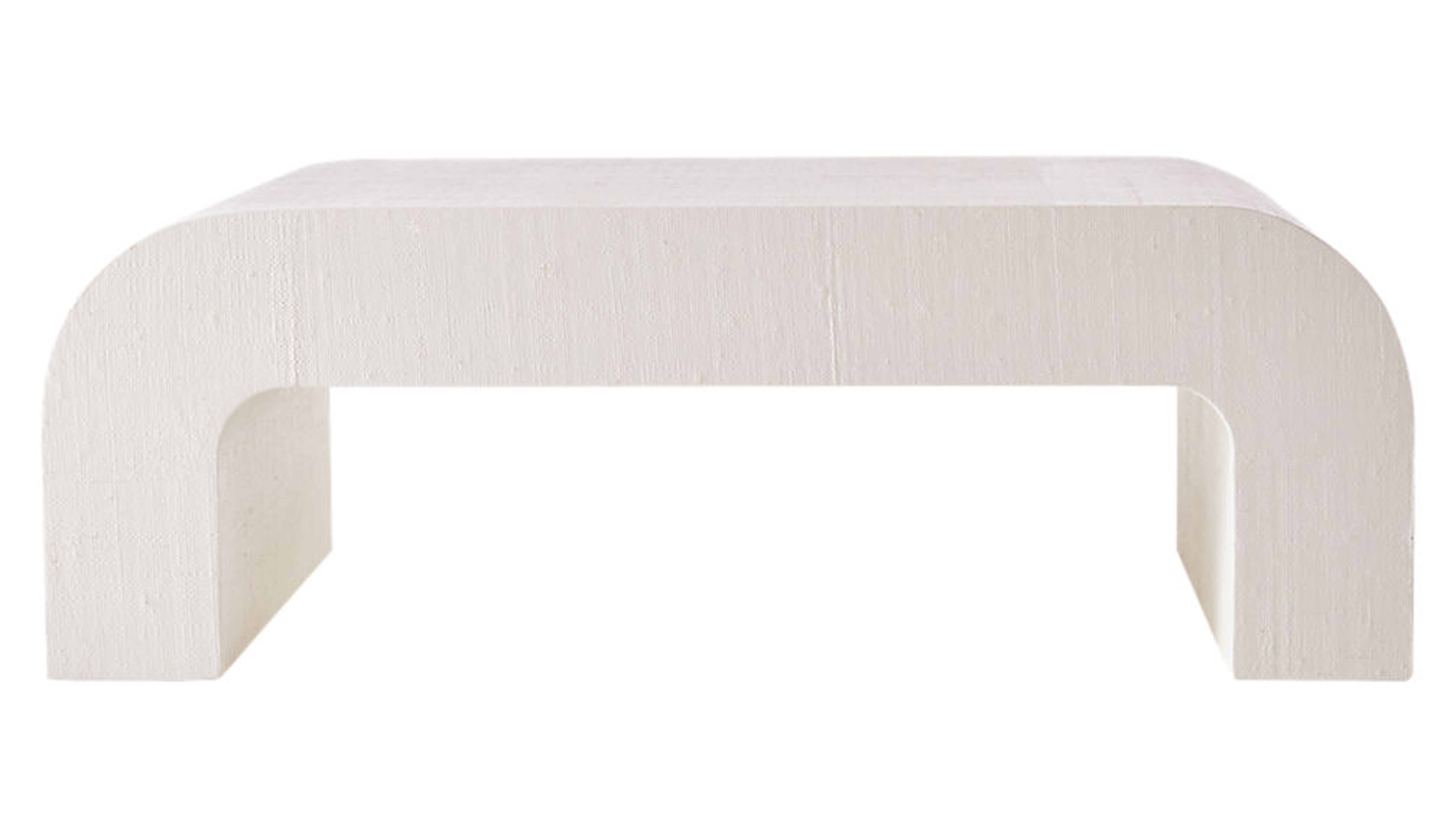 HORSESHOE IVORY LACQUERED LINEN COFFEE TABLE - CB2