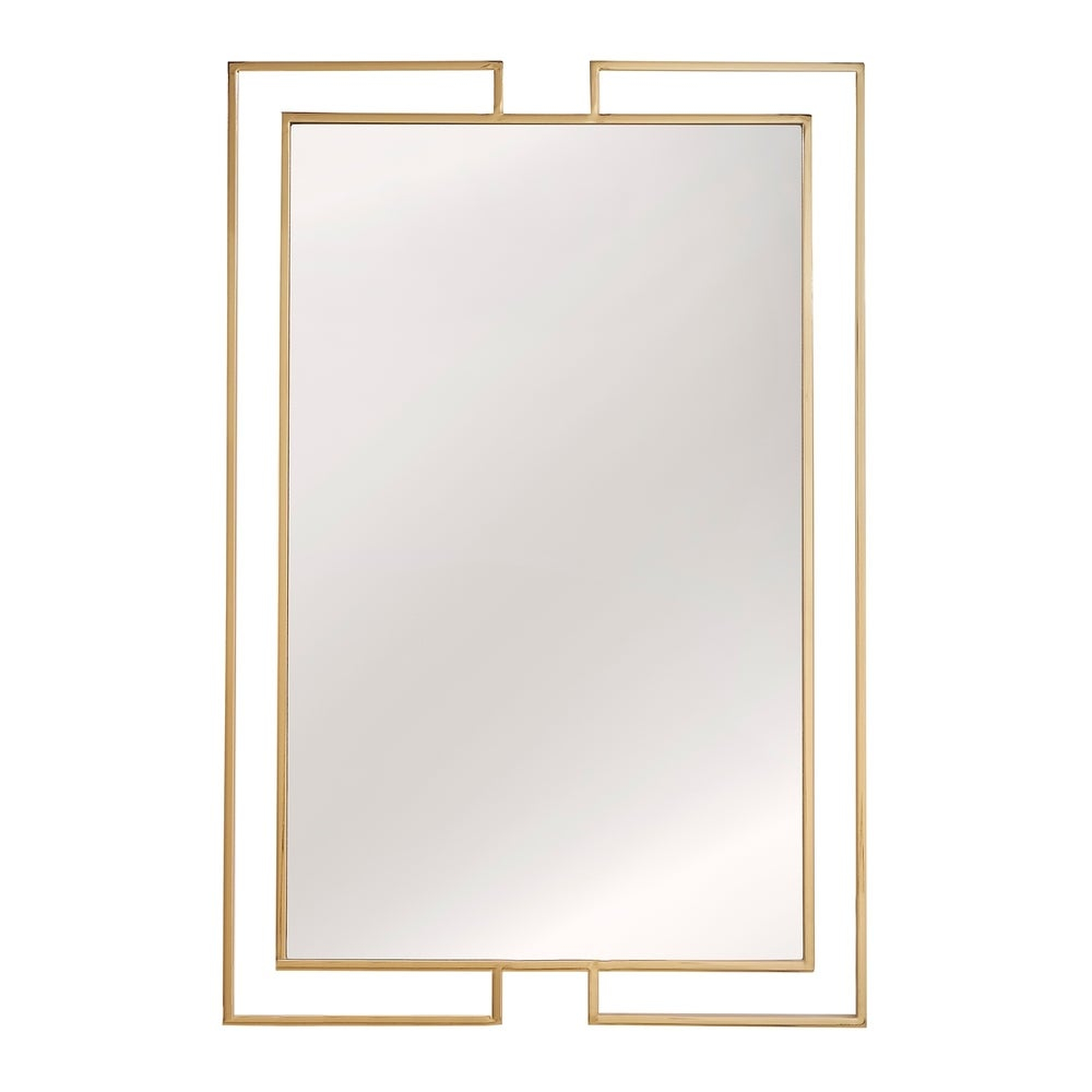 Indrani Gold Finish Frame Rectangular Wall Mirror by iNSPIRE Q Bold - Large - Overstock