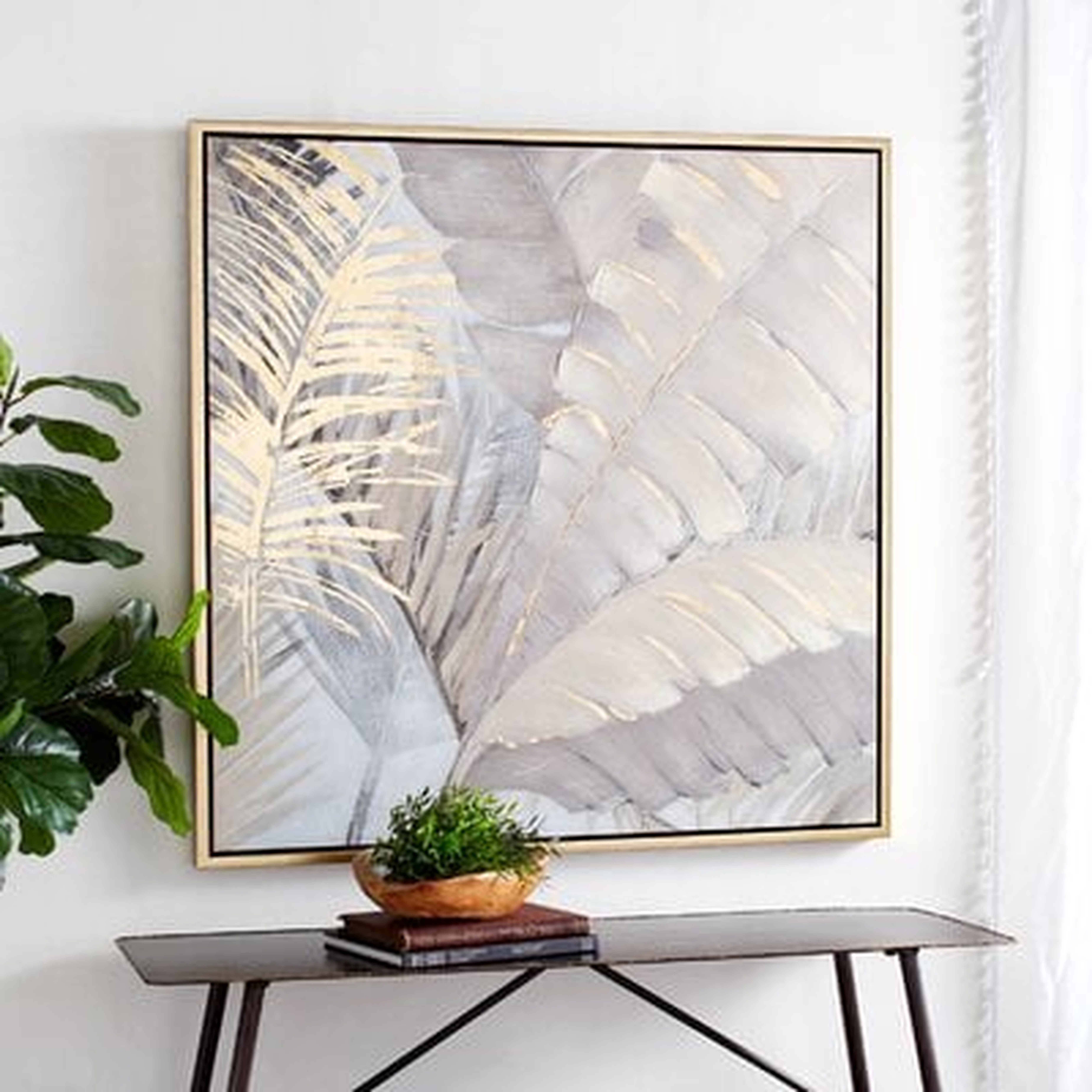 Acrylic Painting Palm Leaves and Ferns Wall Décor - Wayfair