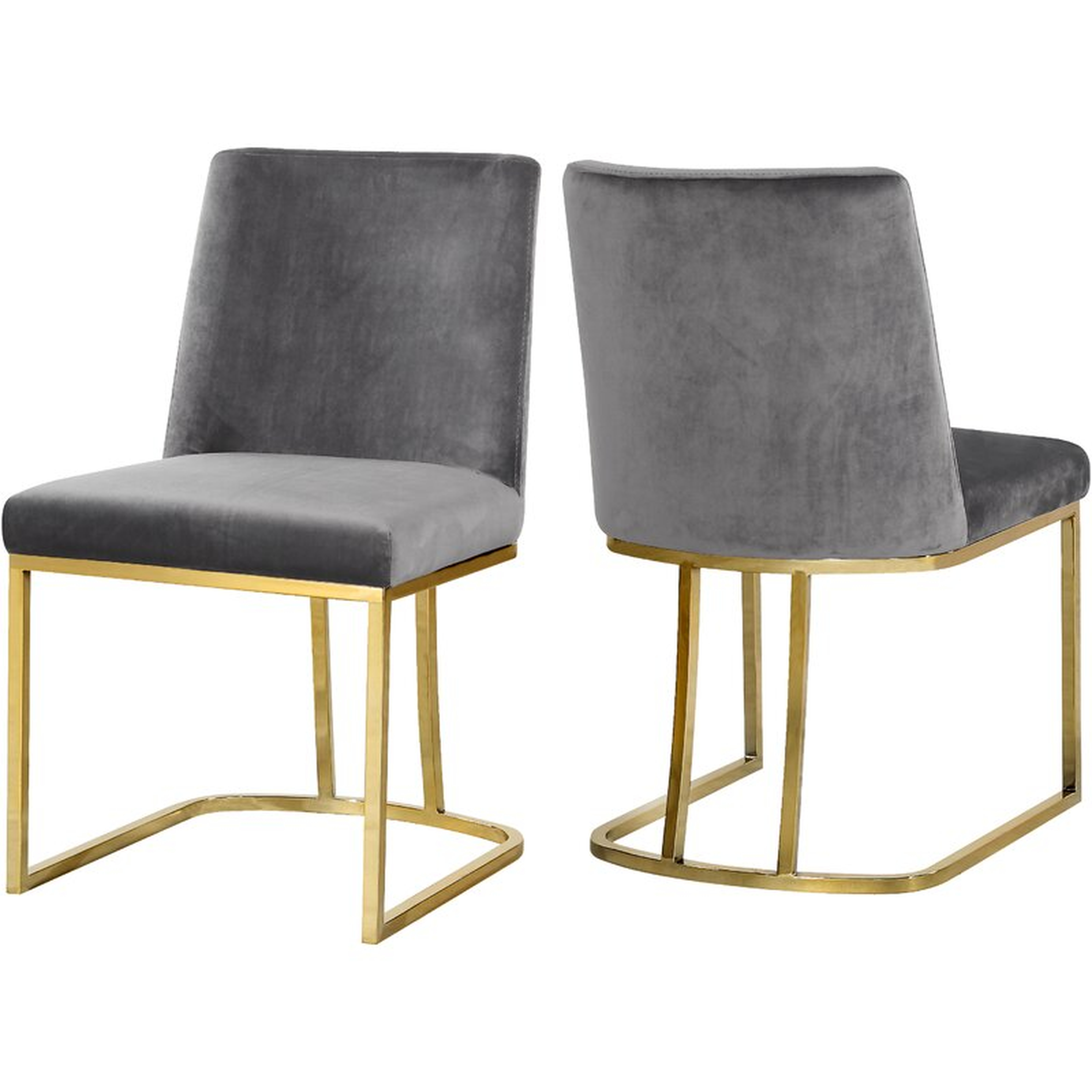 Noah Seppich Upholstered Dining Chair - Gray (Set of 2) - AllModern