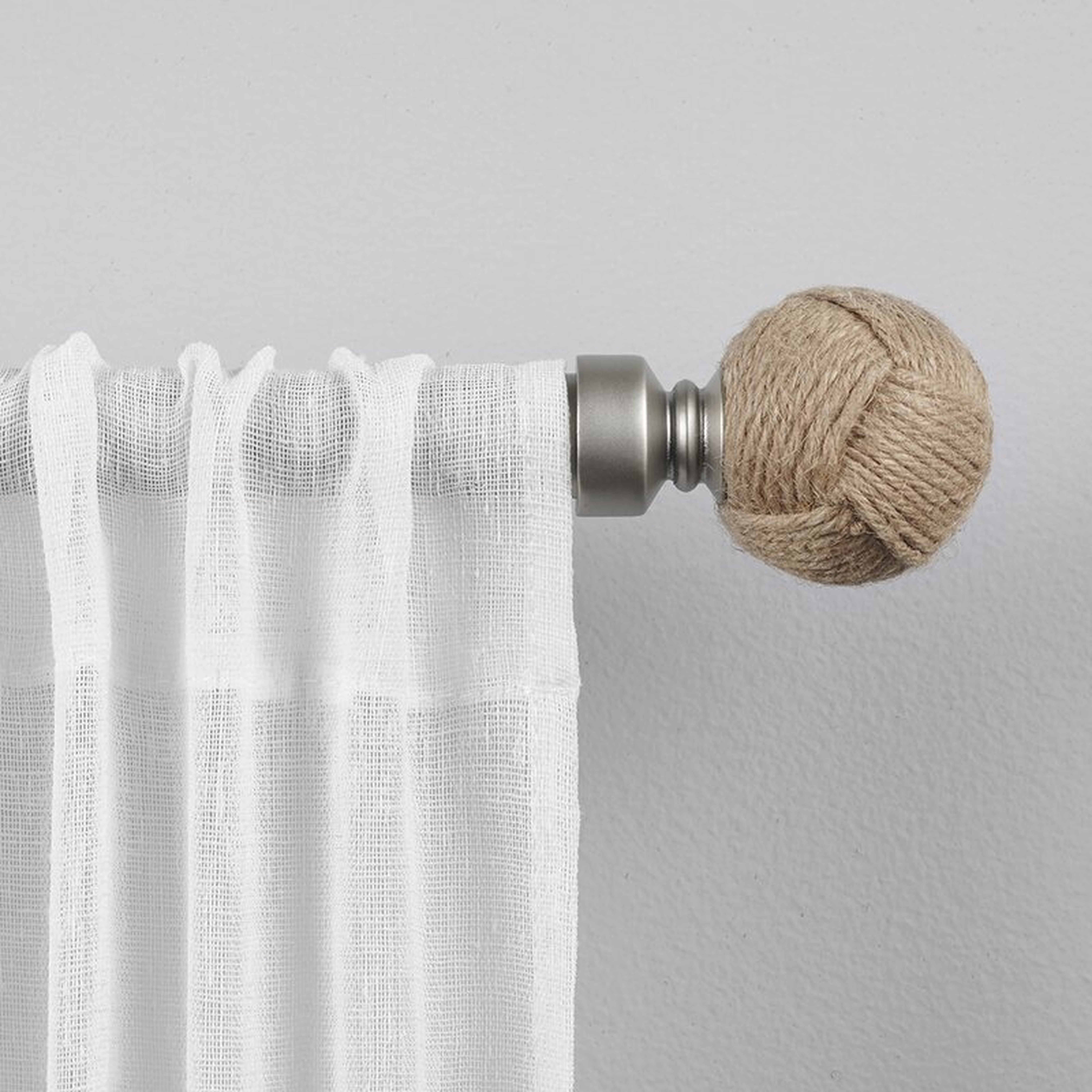 Tricia Rope Knot Single Curtain Rod - Wayfair