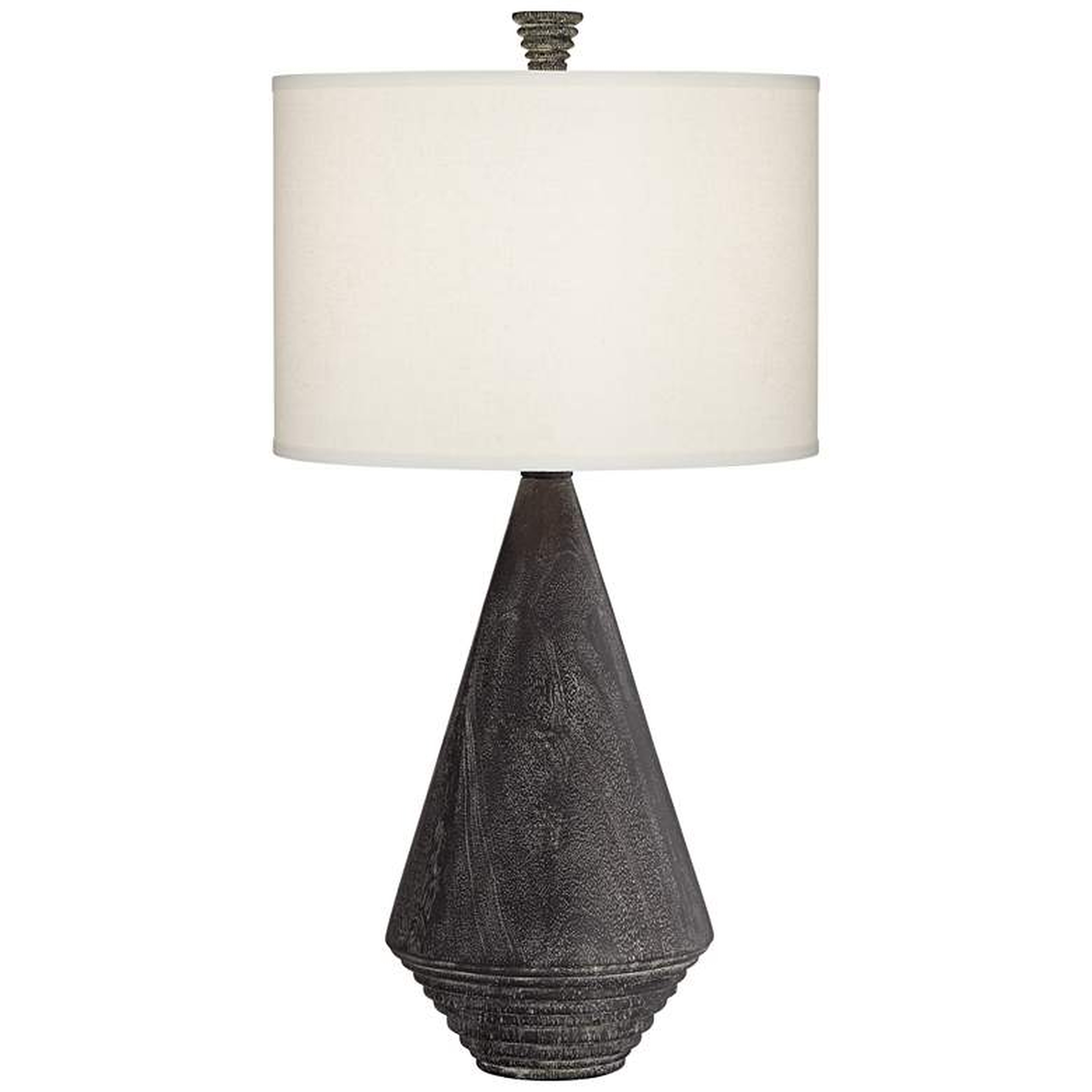 Adelis Black Texture Pyramid Table Lamp - Style # 75M51 - Lamps Plus