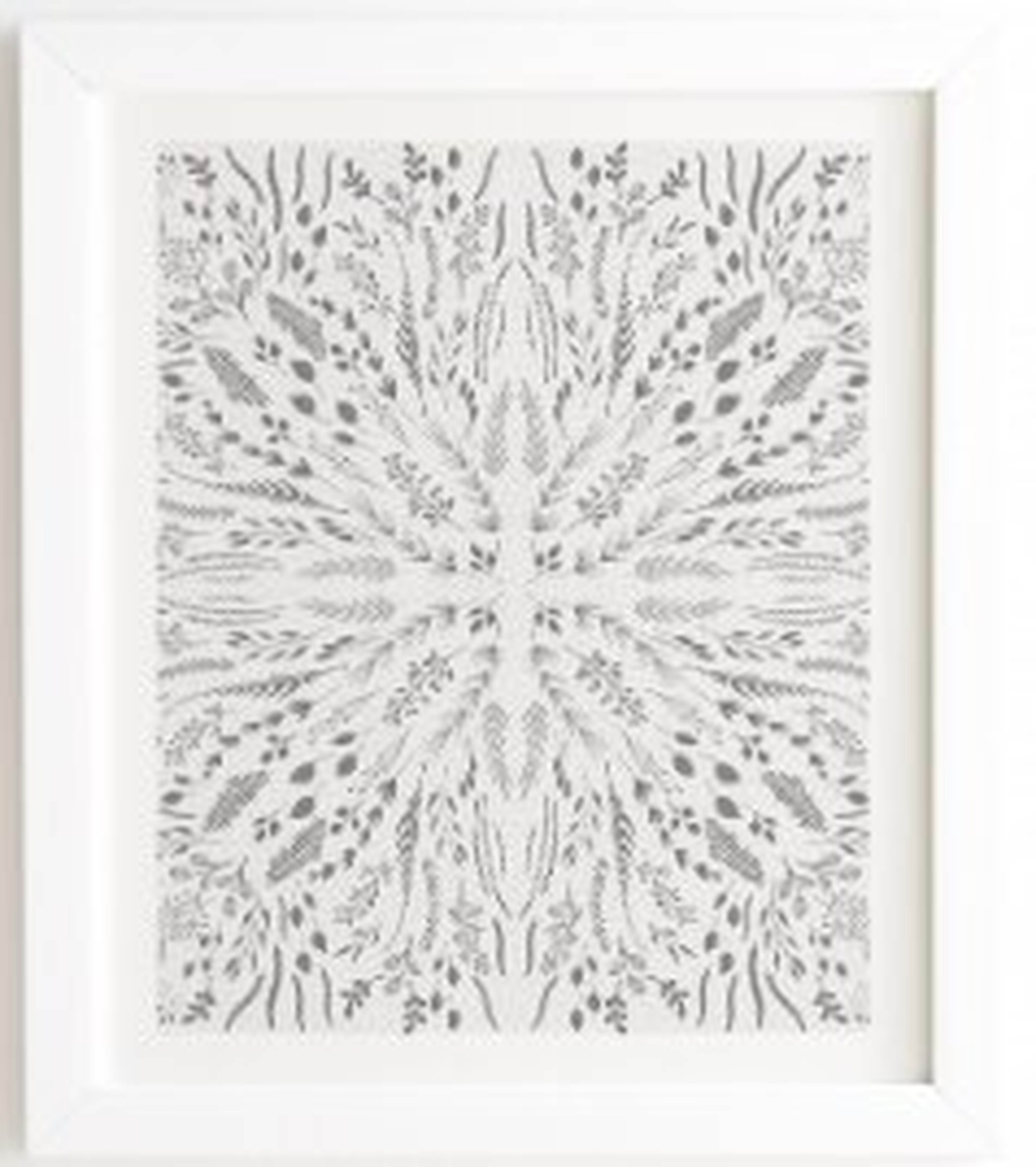 GRAY MAZE White Framed Wall Art -8"x9.5" - Wander Print Co.