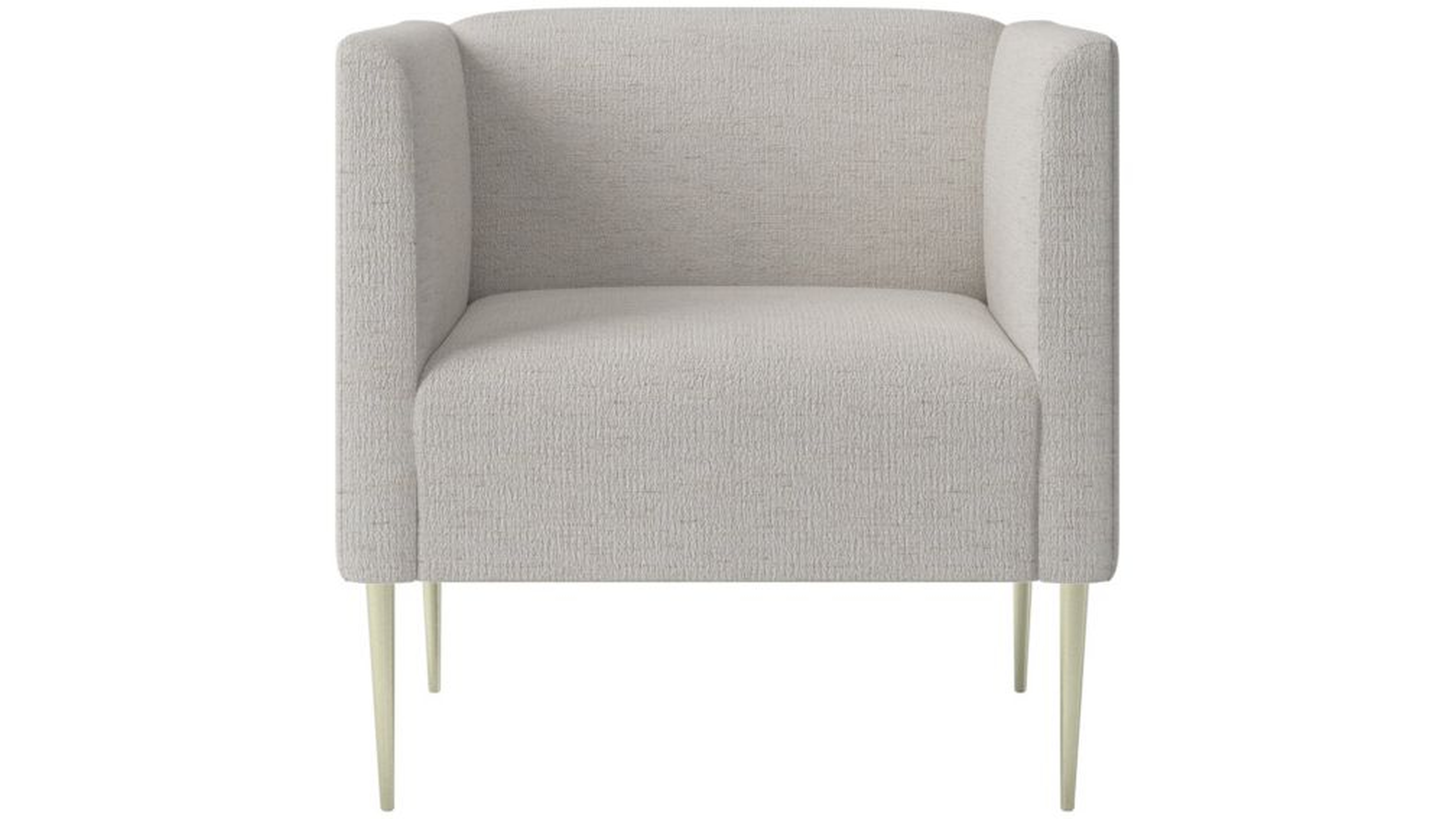 MARAIS ARMCHAIR WITH BRASS LEGS  Sunday, Curious, Linen - CB2
