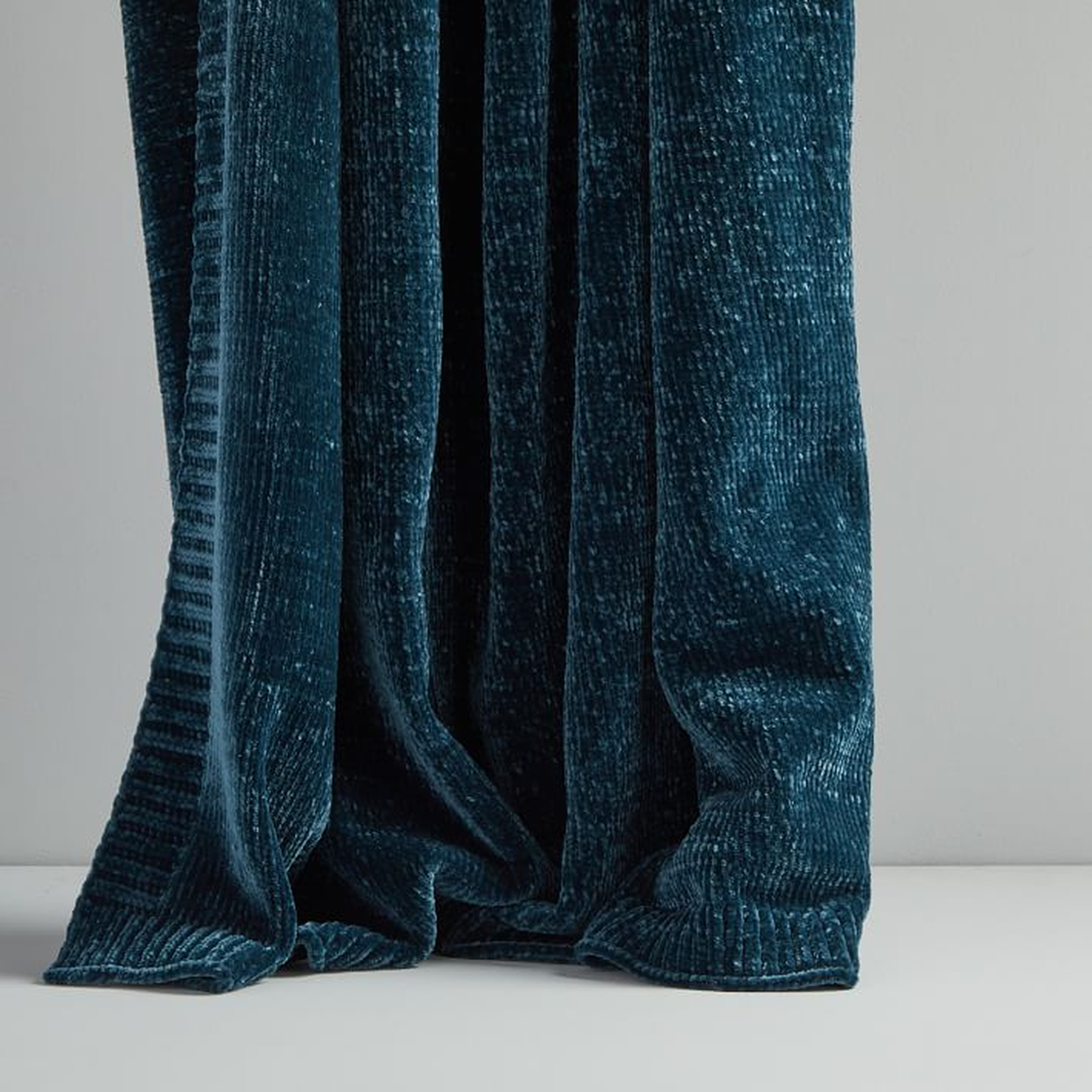 Luxe Chenille Throw, blue - West Elm