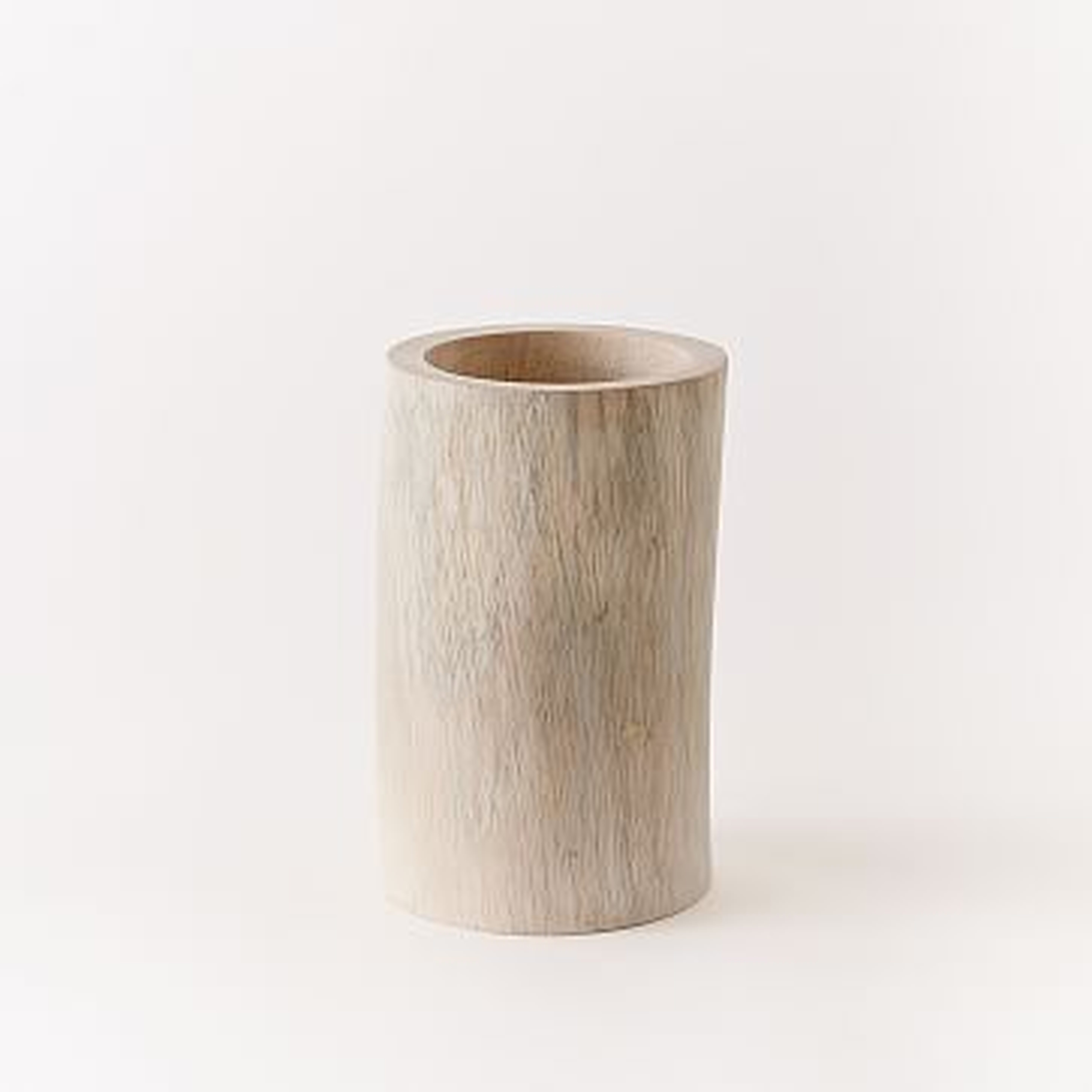 Bleached Wood Vase, Small - West Elm