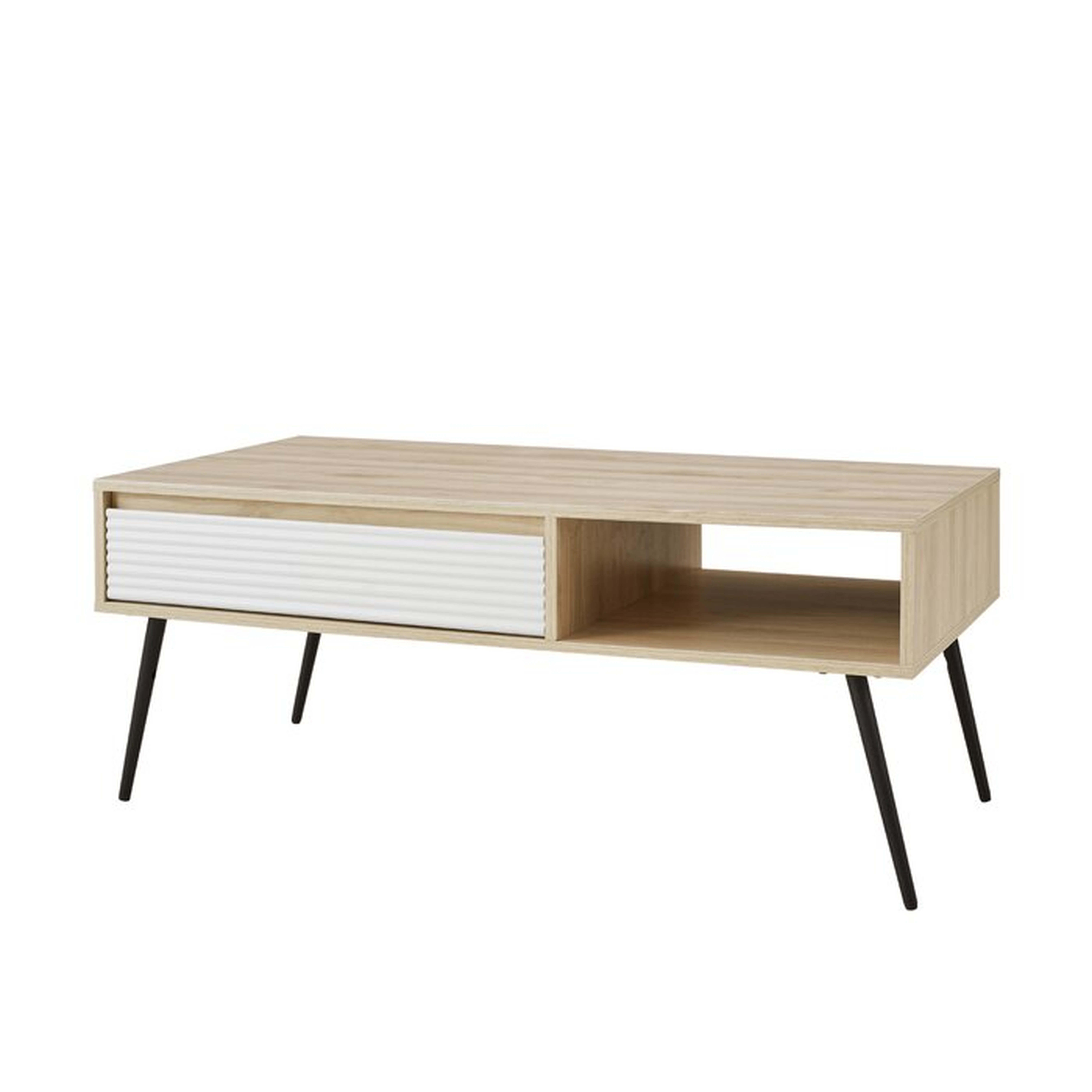 Contemporary Fluted Drawer Coffee Table - Wayfair
