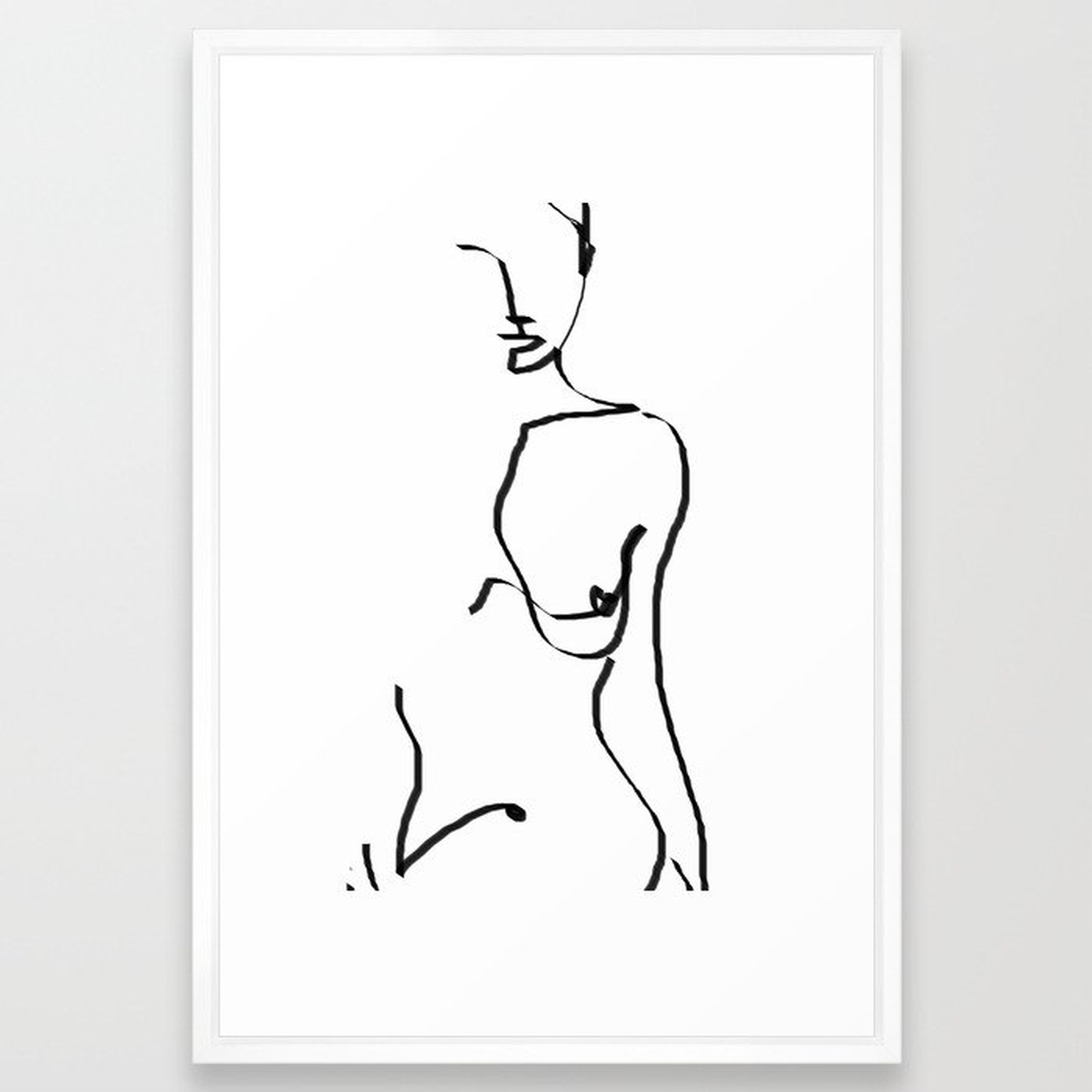 abstract nude Framed Art Print - Society6