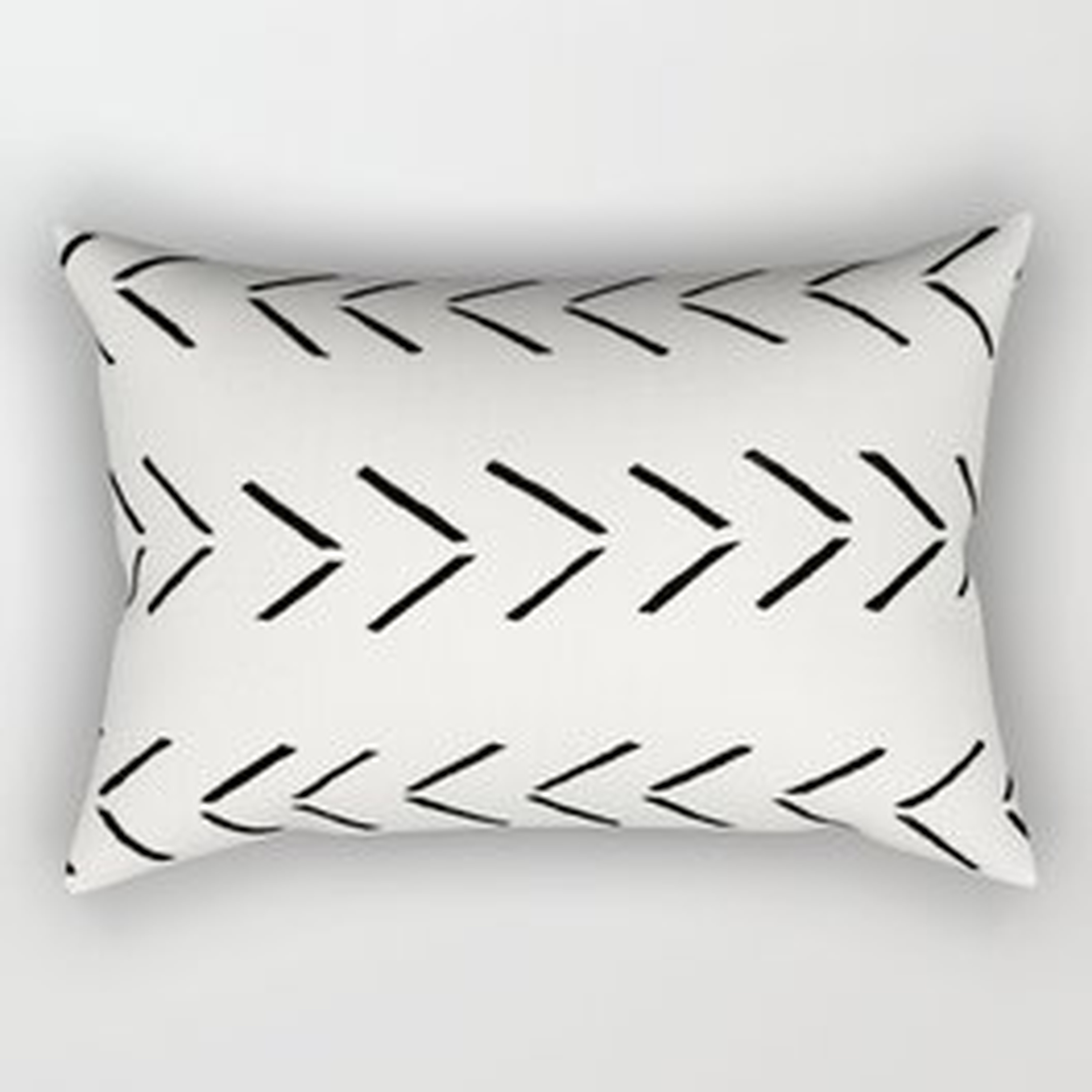 white arrow mudcloth chevron Rectangular Pillow - Small (17" X 12") - Society6