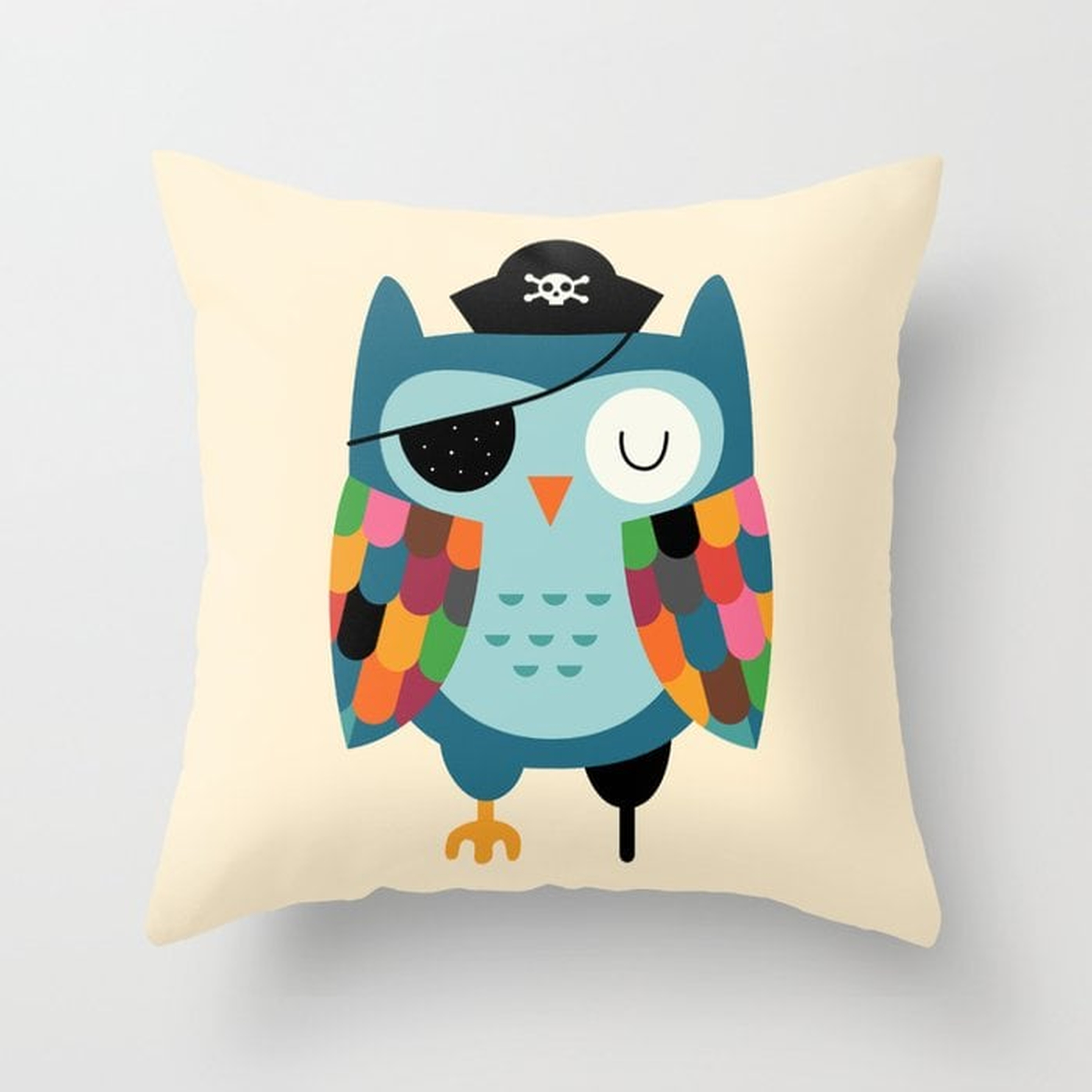 Captain Whooo Throw Pillow // 16x16 // Indoor - Society6