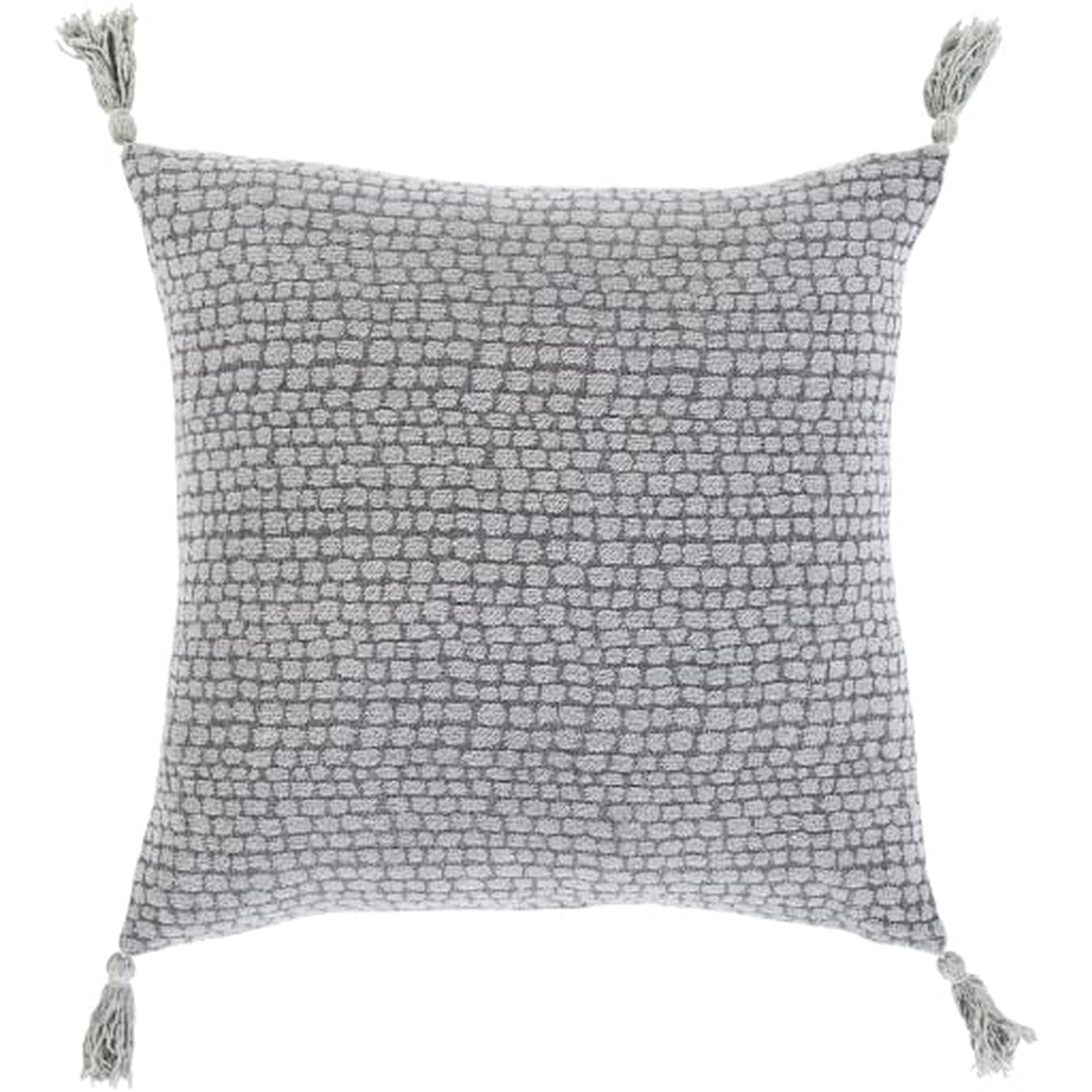 Hadlee Dot Pillow, 18" x 18", Gray - Cove Goods