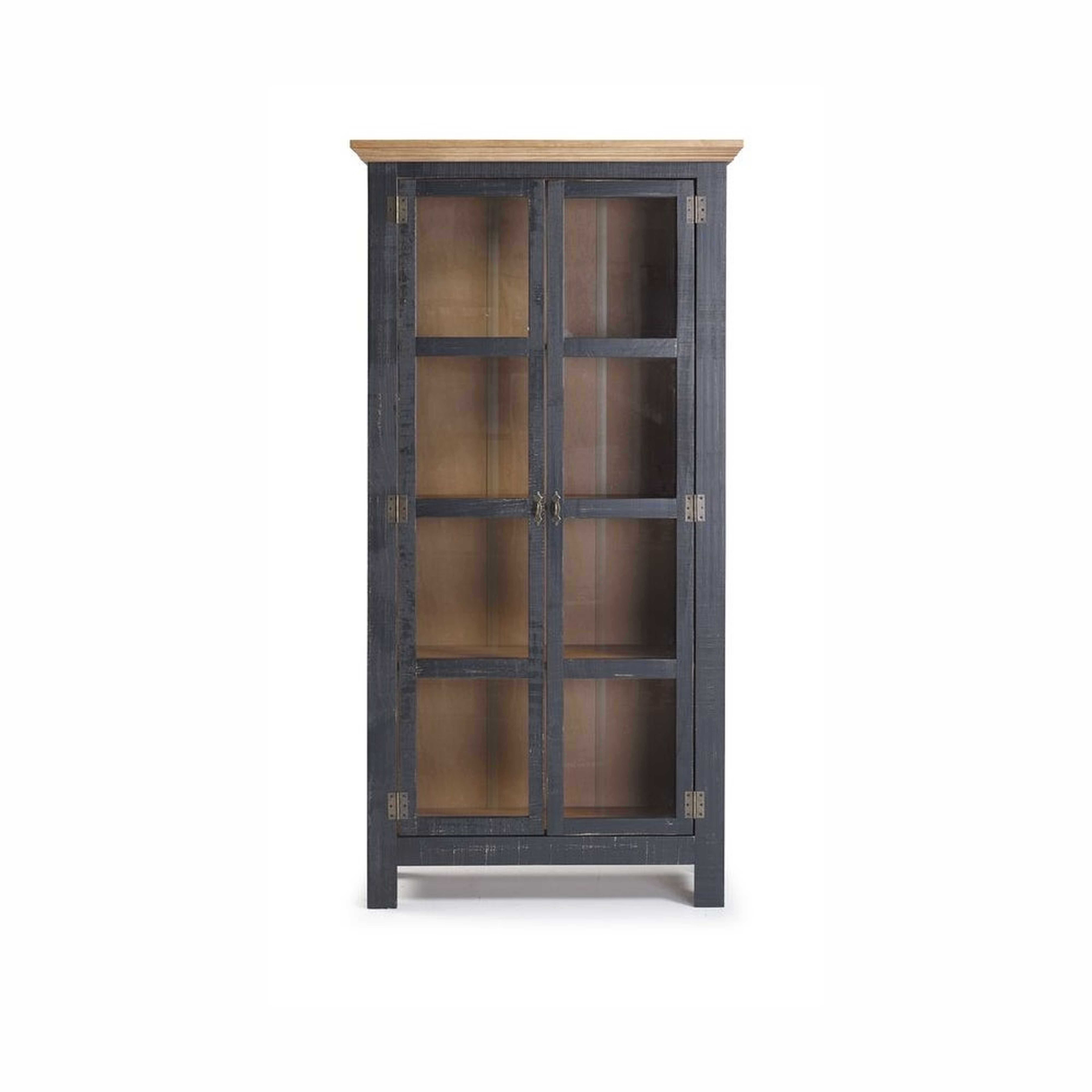 The Beach House Design Accent Cabinet Glass Doors - Overstock