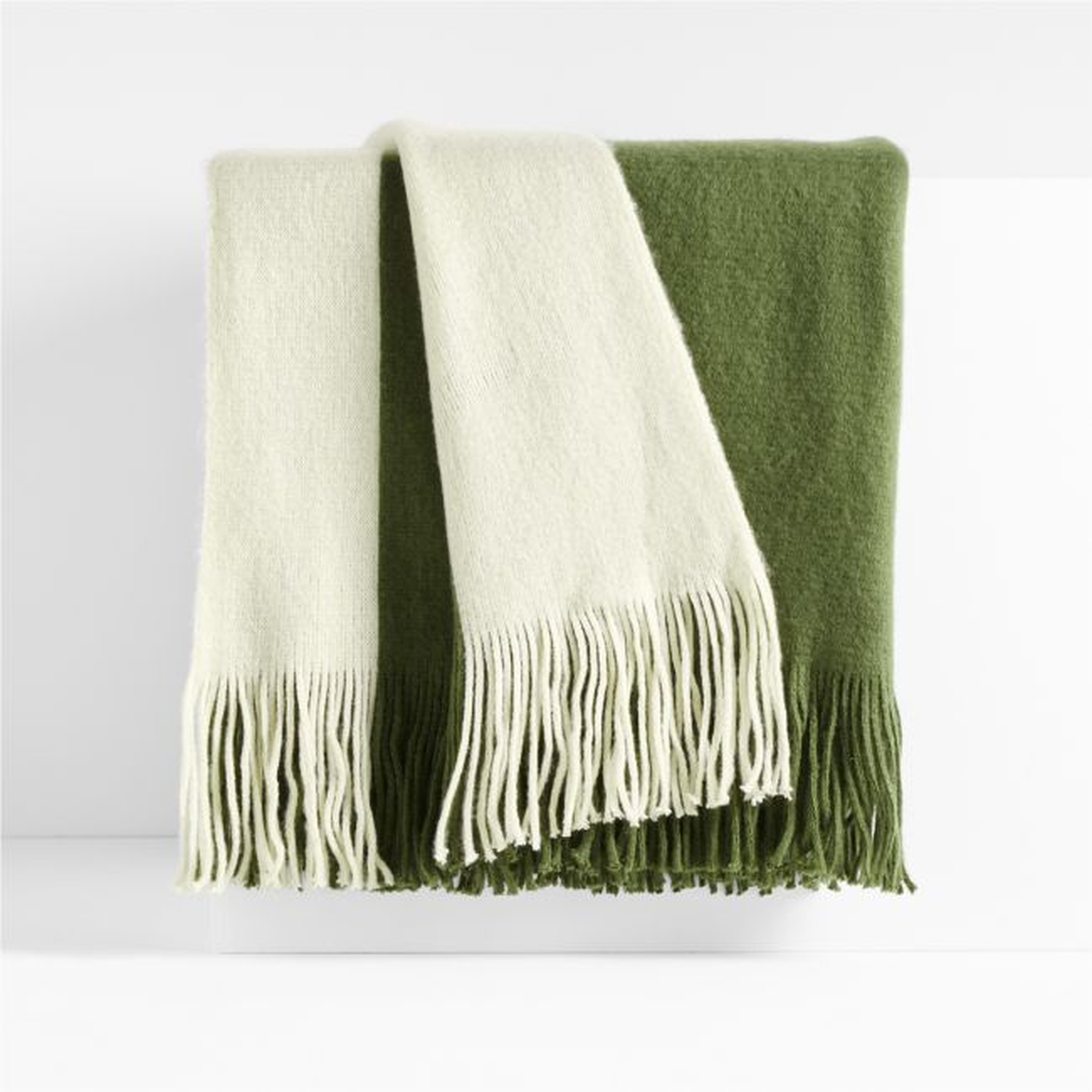 Tepi 70"x55" Moss Throw Blanket - Crate and Barrel