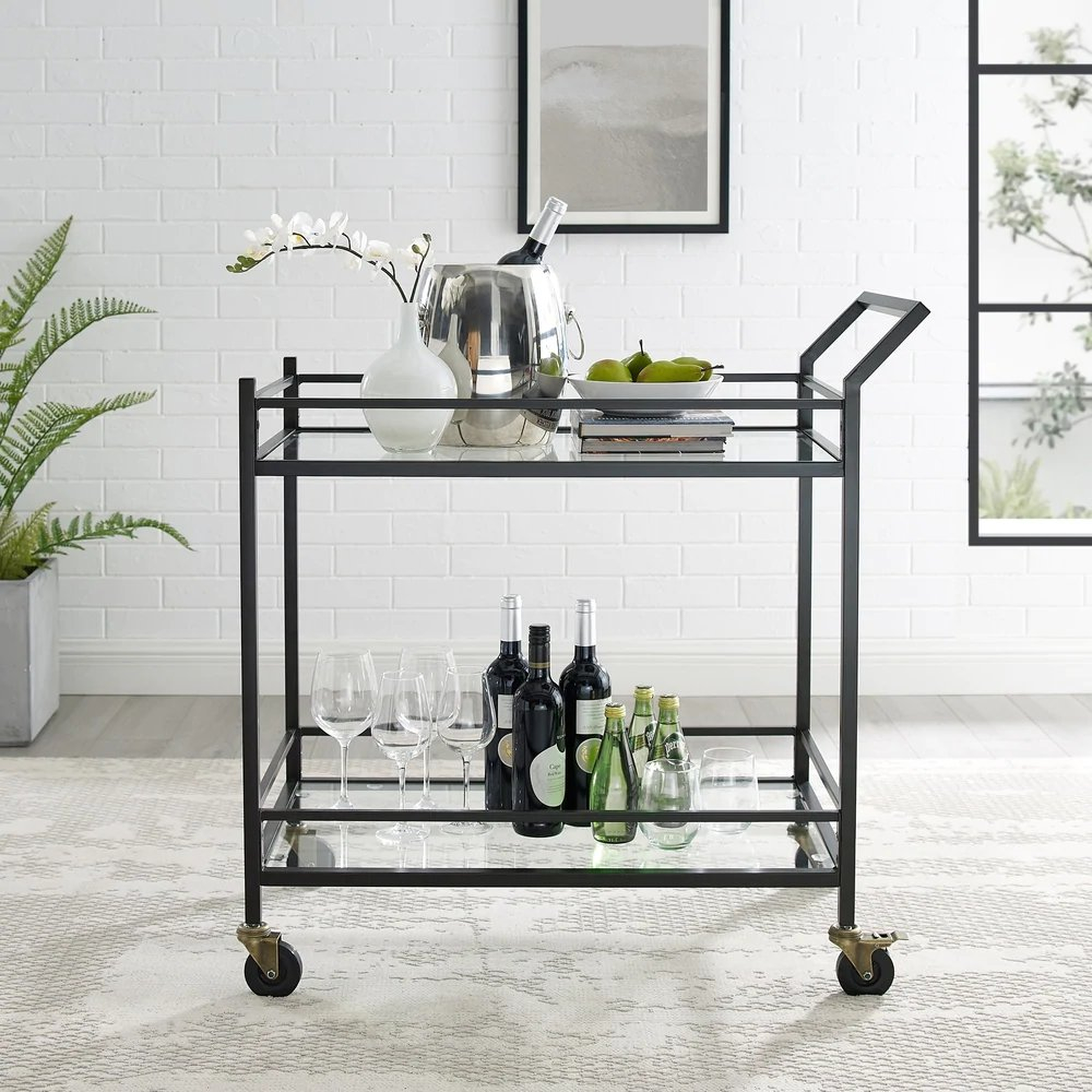 Silver Orchid Grifith Oil-Rubbed Bronze Bar Cart - Overstock