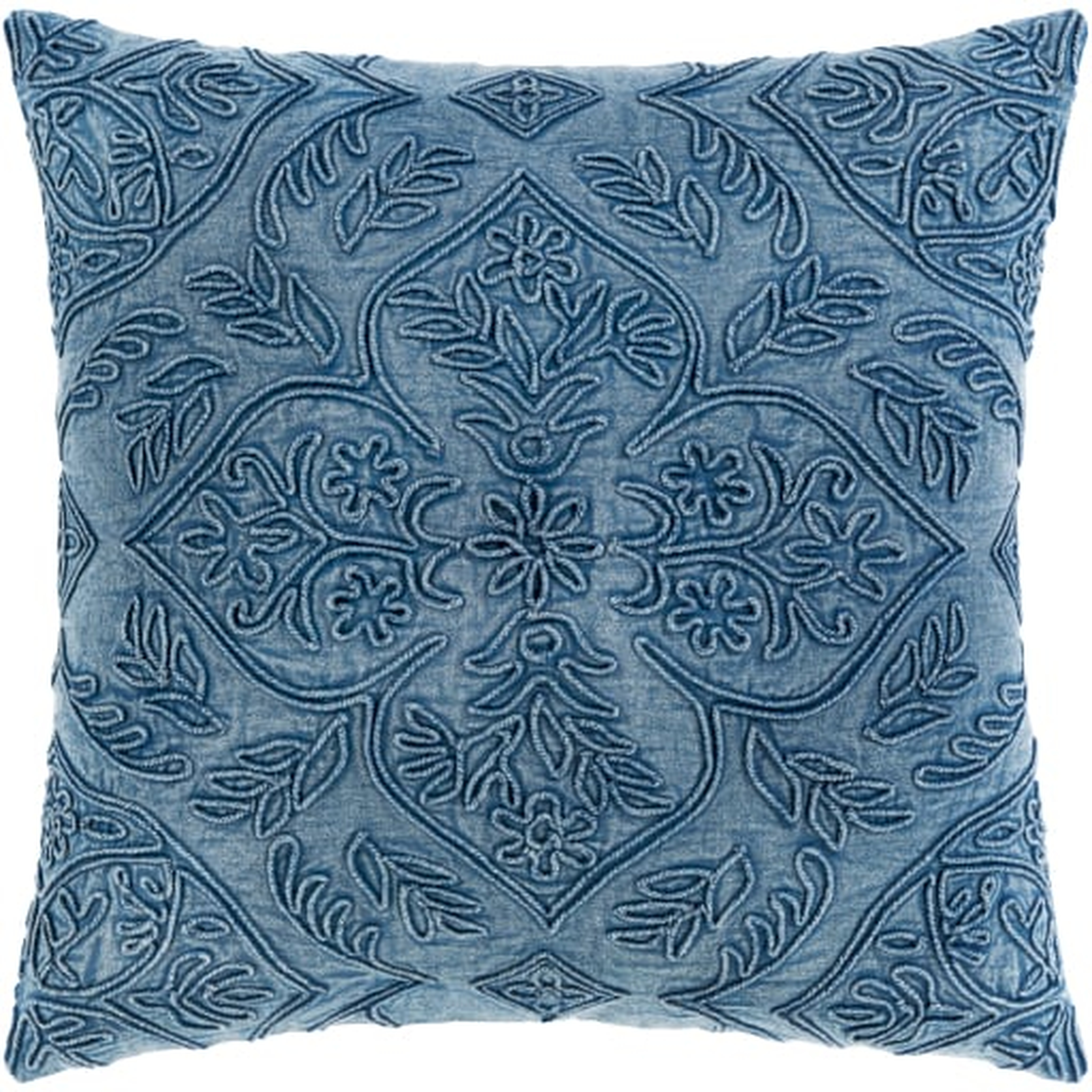Savanna Pillow, 18" x 18", Blue - DISCONTINUED - Roam Common