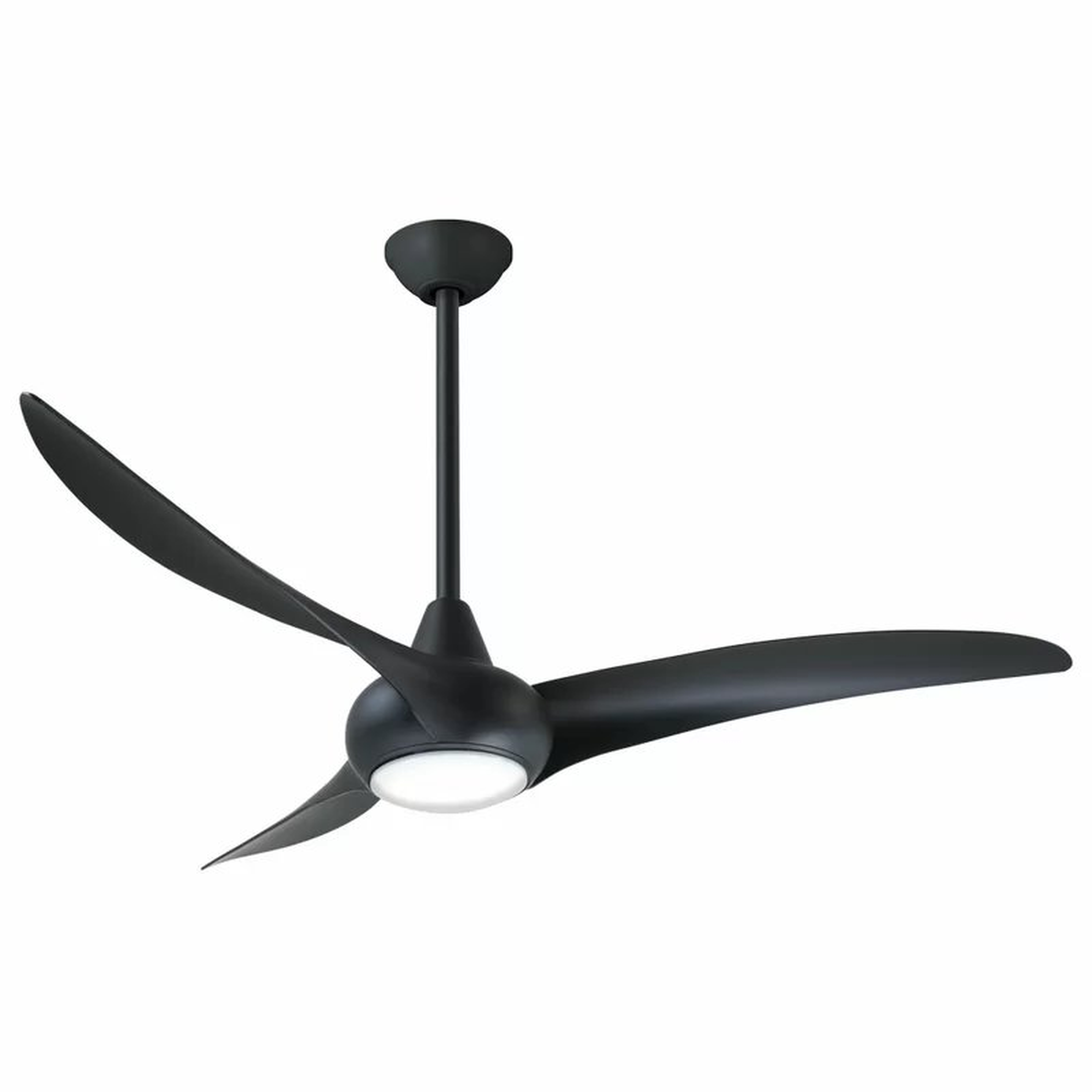 52" Wave 3 - Blade LED Propeller Ceiling Fan with Remote Control and Light Kit Included - Wayfair