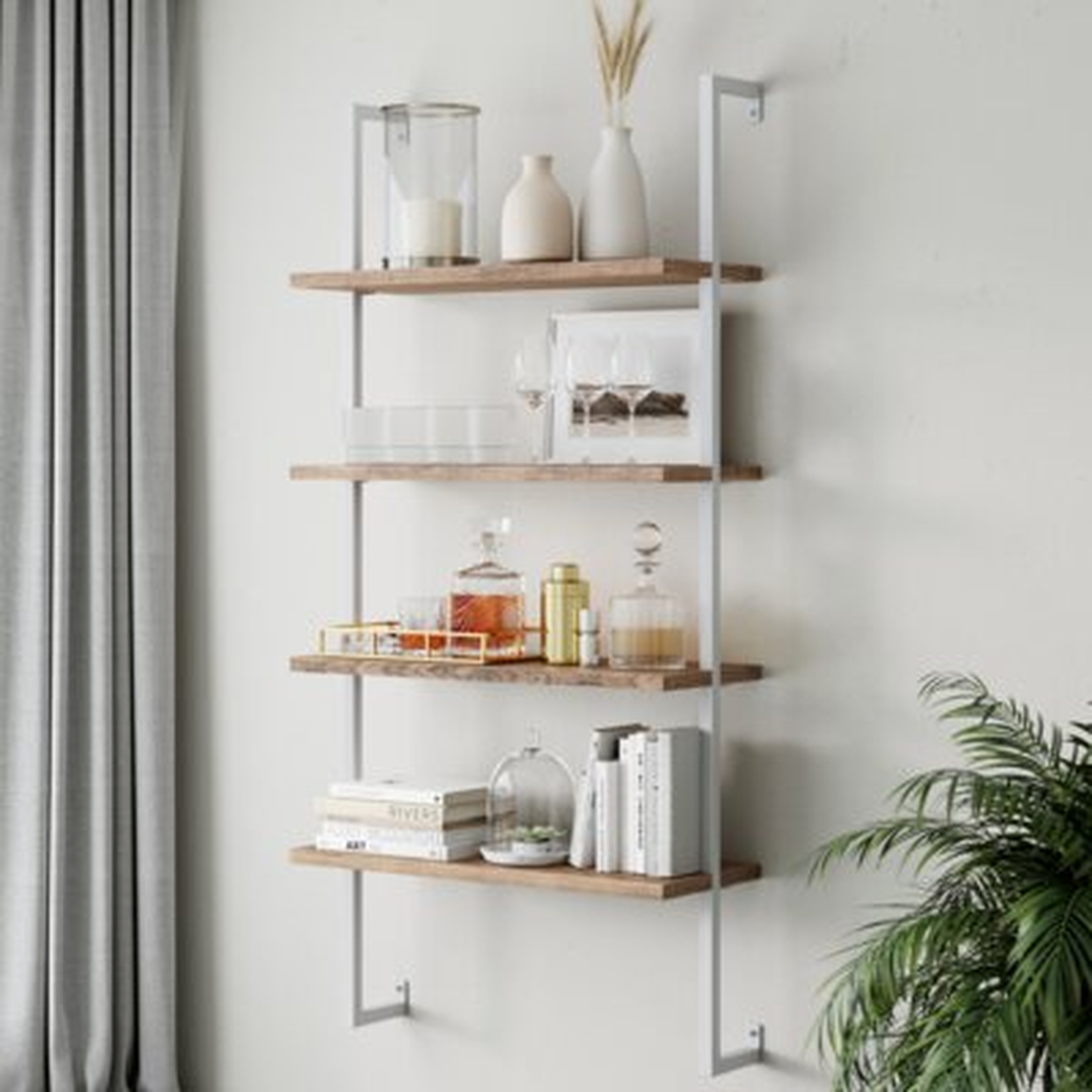 Mederos 64'' H x 30'' W Metal Ladder Bookcase - Wayfair