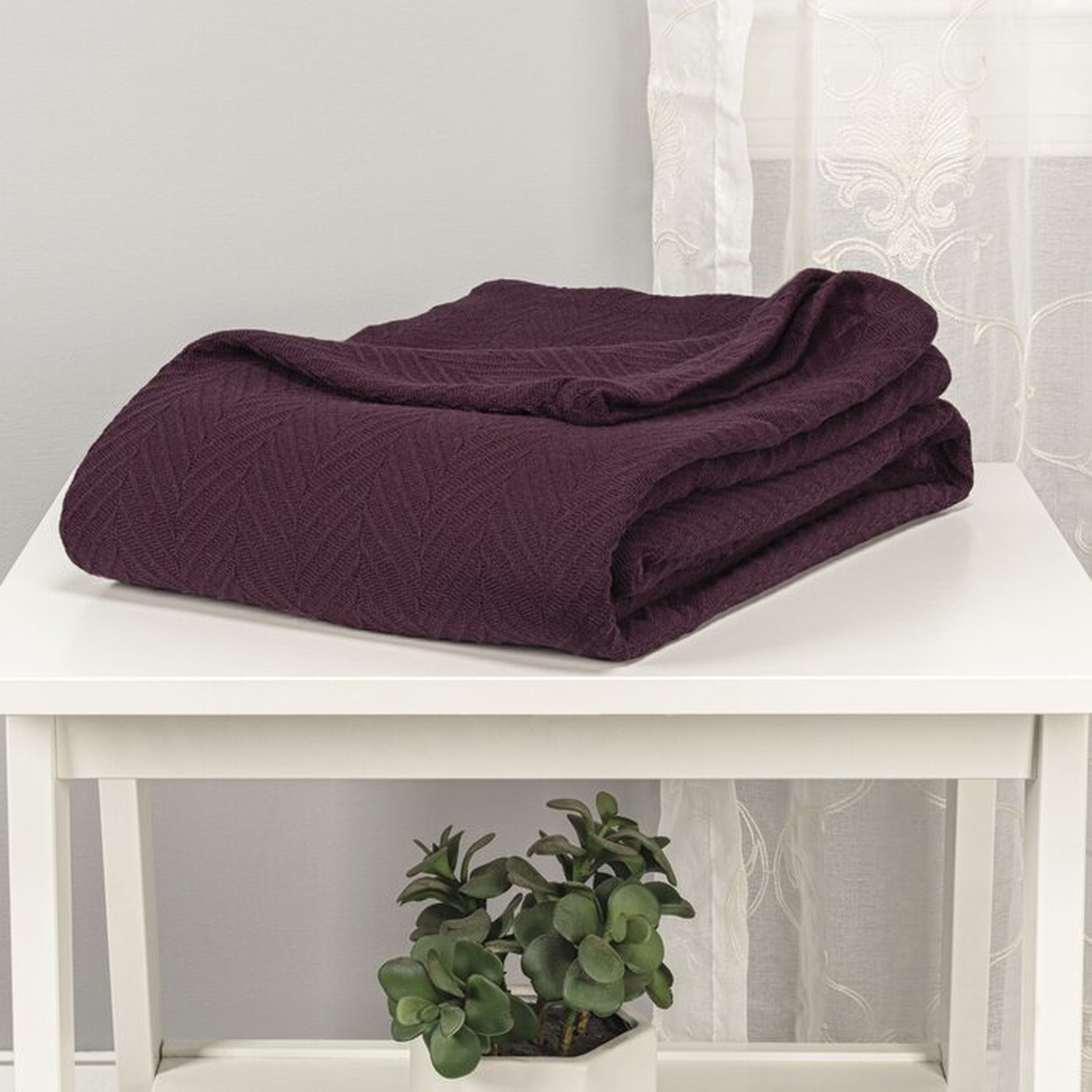 Ghislain Metro Weave Cotton Blanket - Wayfair