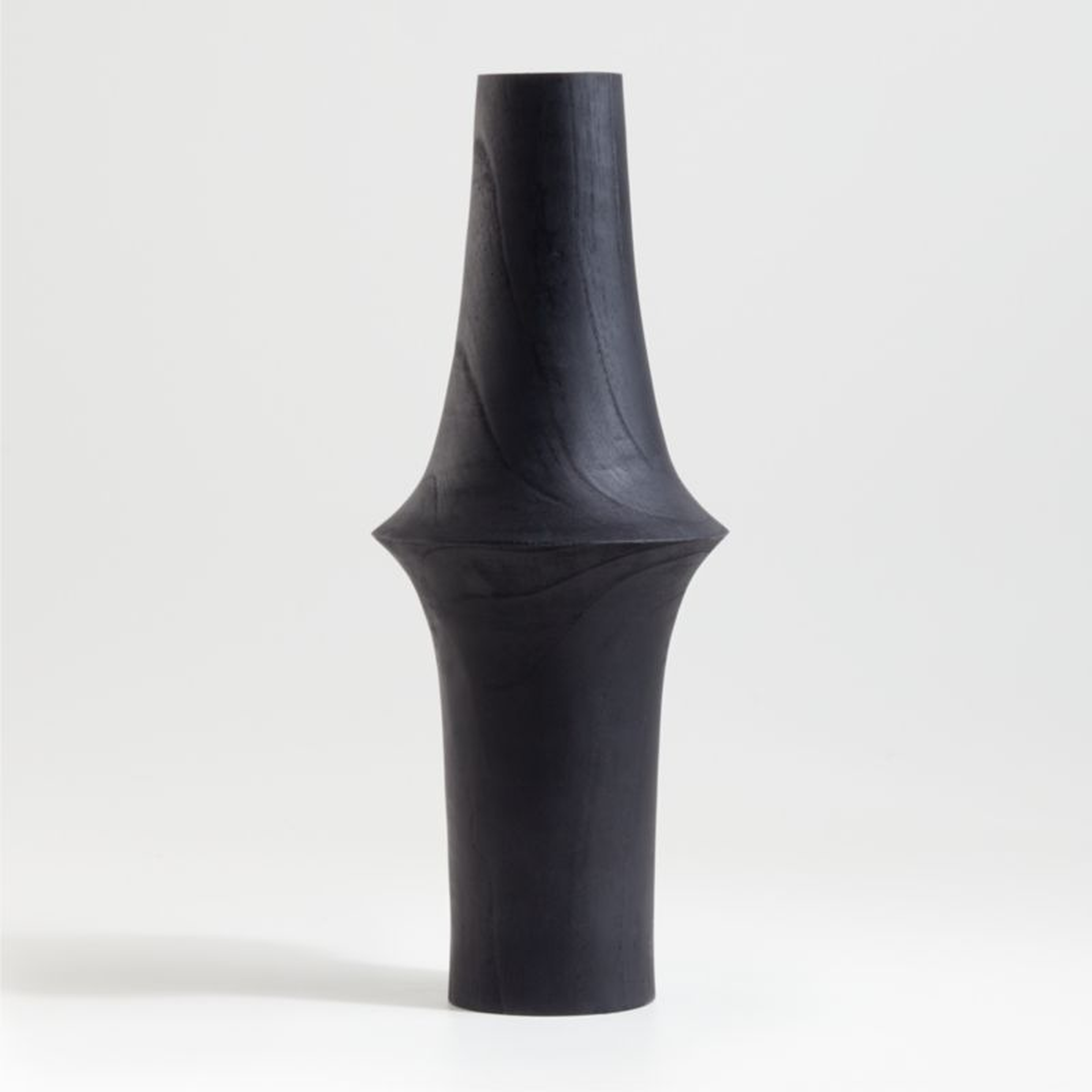 Arllon Wood Vase, Black, Medium - NO LONGER AVAILABLE - Crate and Barrel