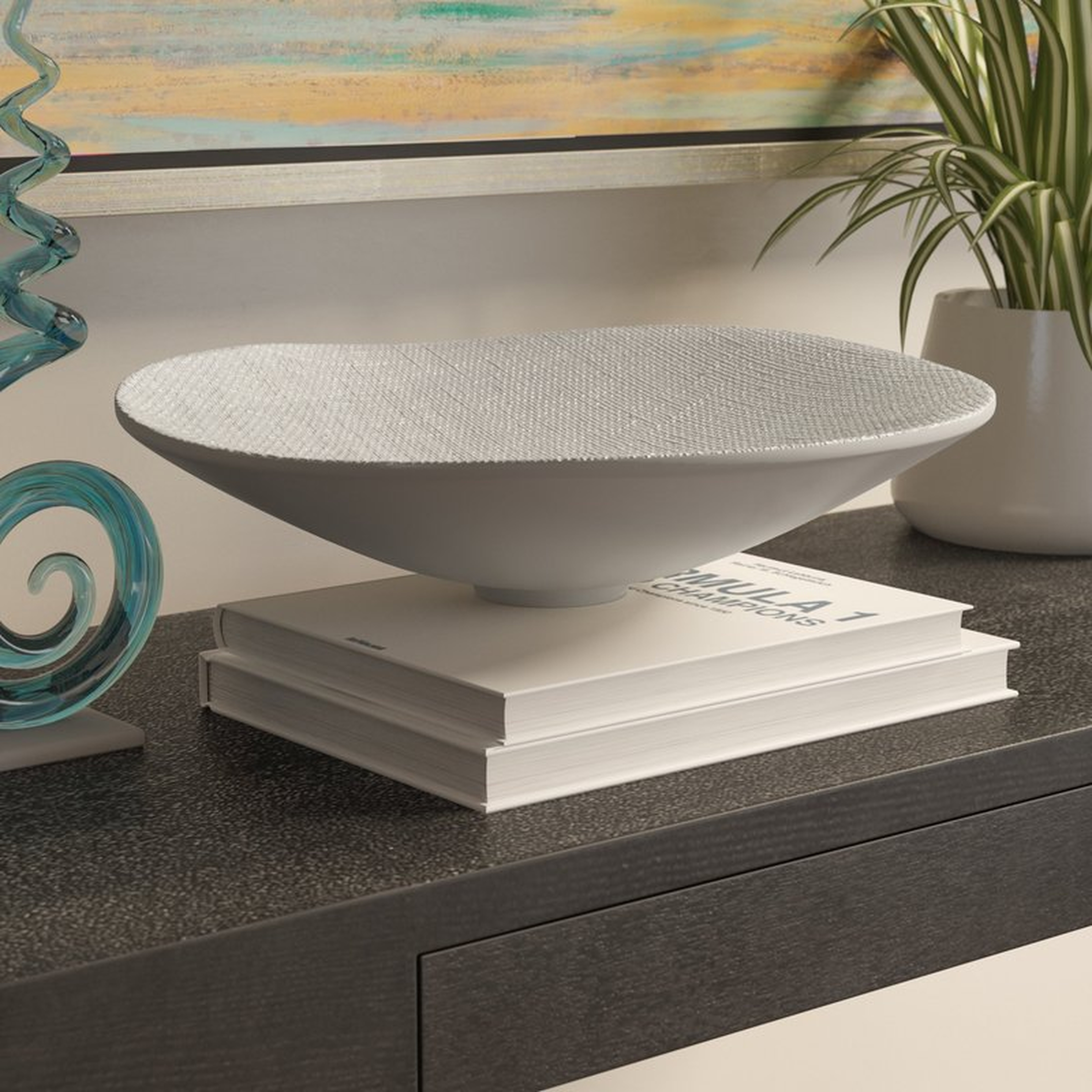 Ceramic Wave Decorative Bowl - Cream - Wayfair